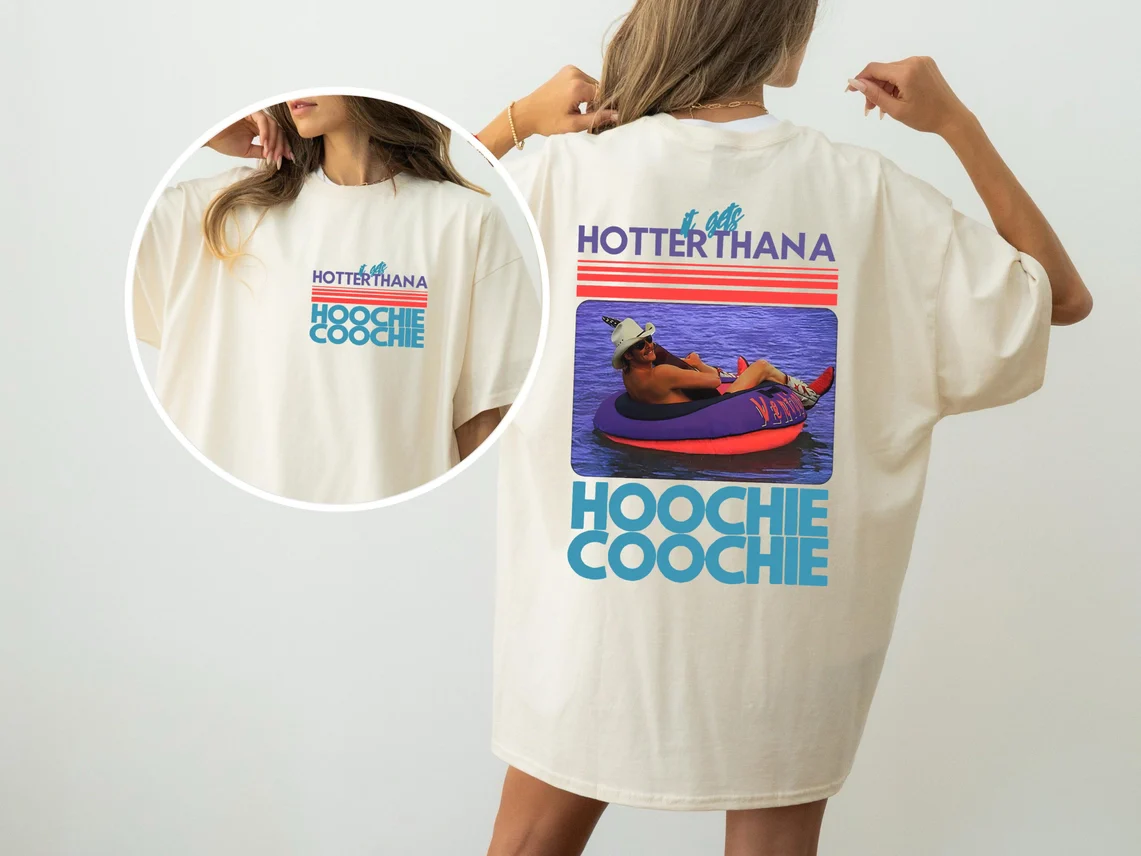 Hotter Than a Hoochie Coochie Back T-shirt in White - Image 2