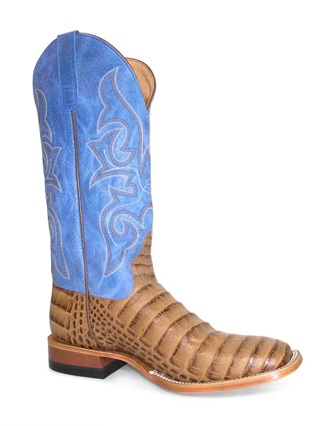 Men's Horse Power Caiman Print Blue Sinsation Western Boots - Image 10
