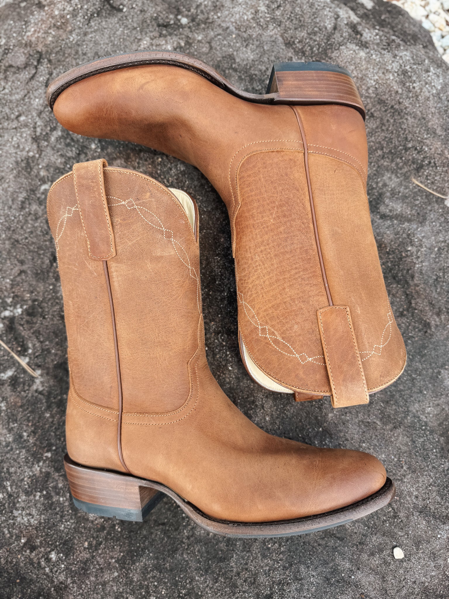 Men's Horse Power Honey Crazy Horse Round Toe Boots - Image 6