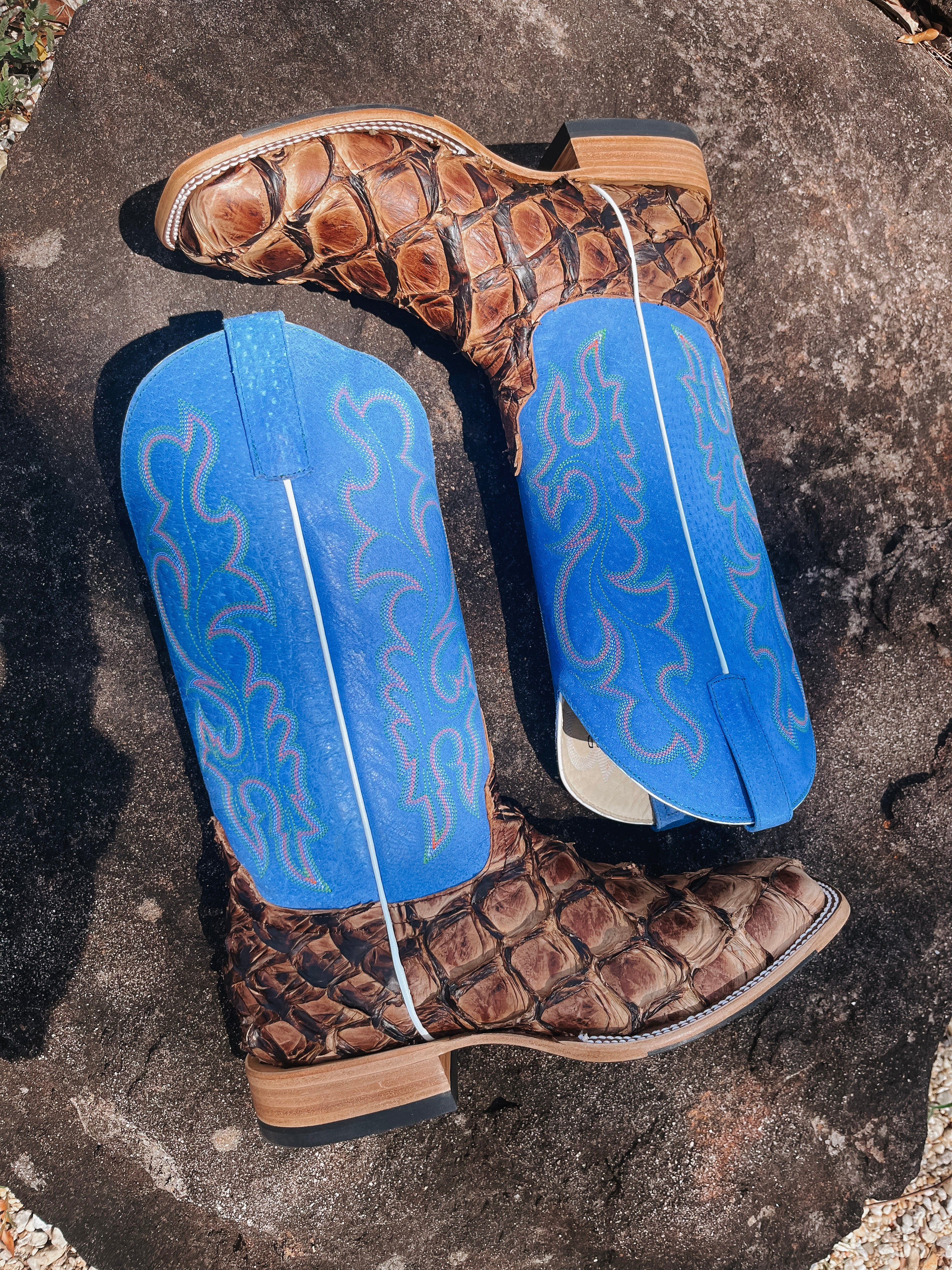 Men's Horse Power Top Hand Cigar Matte Big Bass Pirarucu Boots - Image 4