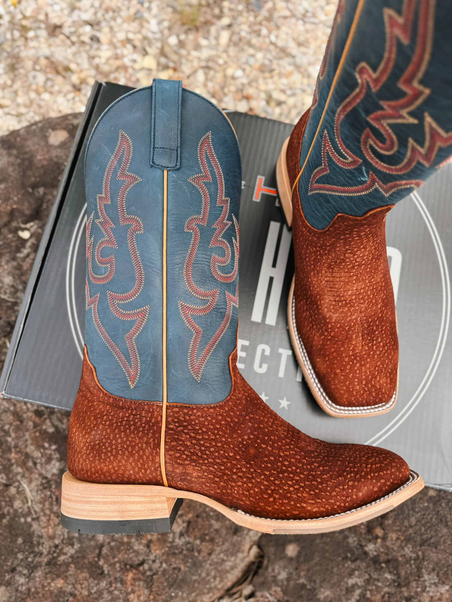 Men's Horse Power Top Hand Collection Rust Carpincho Western Boots - Image 3