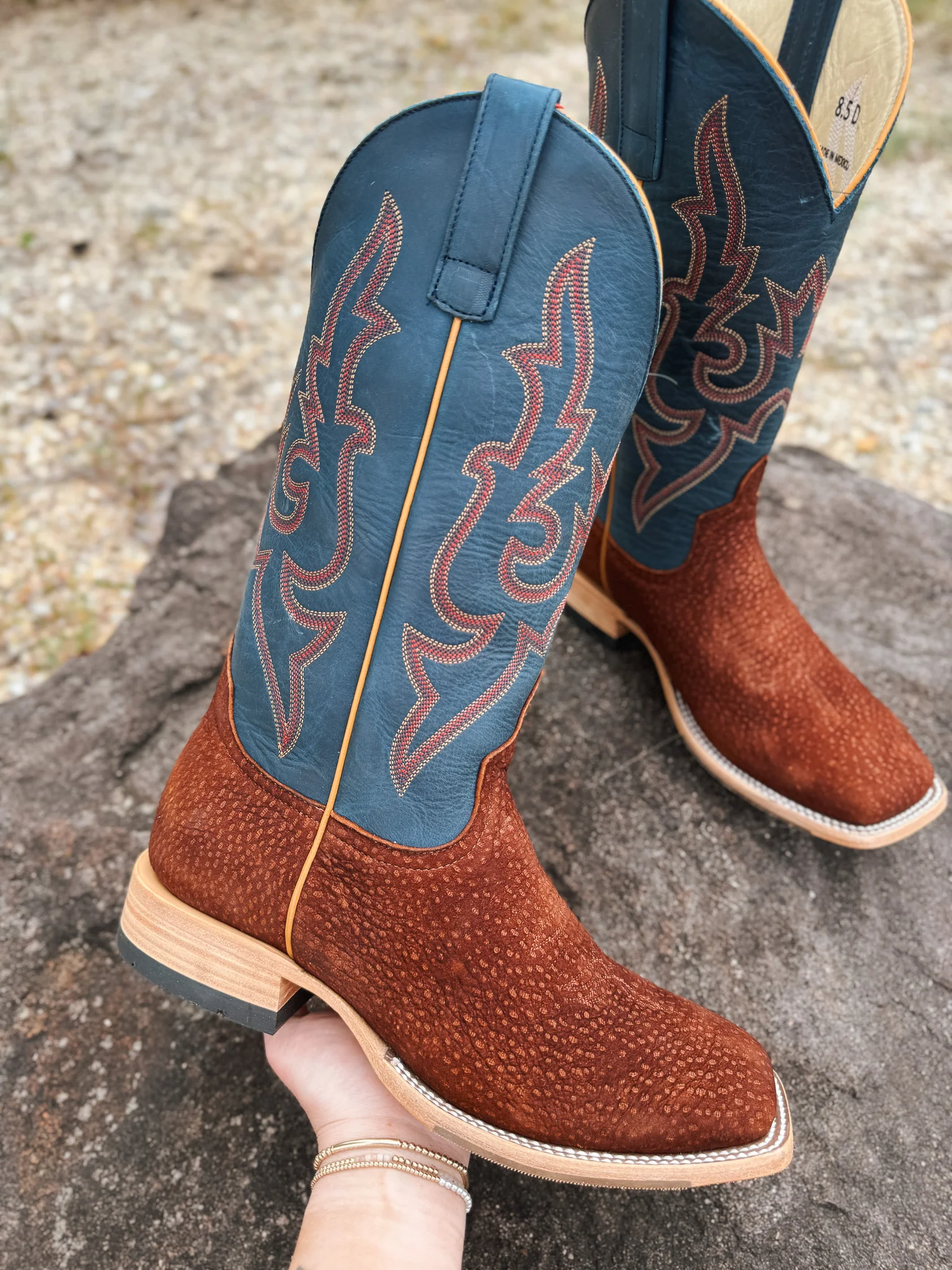 Men's Horse Power Top Hand Collection Rust Carpincho Western Boots - Image 5