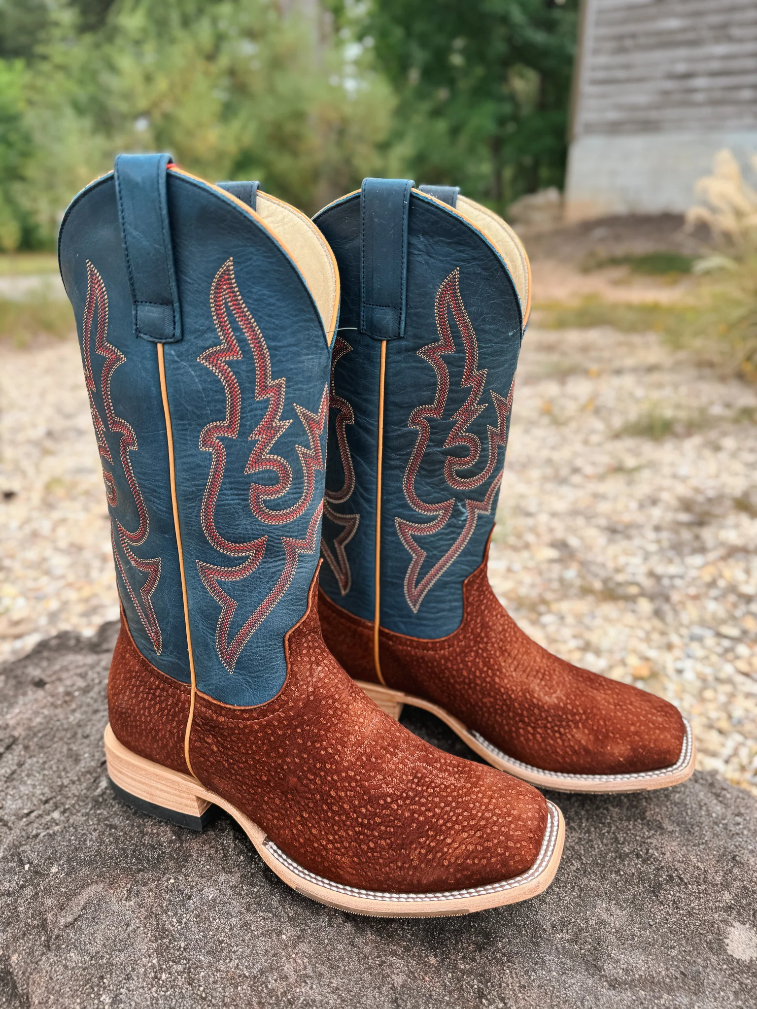 Men's Horse Power Top Hand Collection Rust Carpincho Western Boots - Image 8