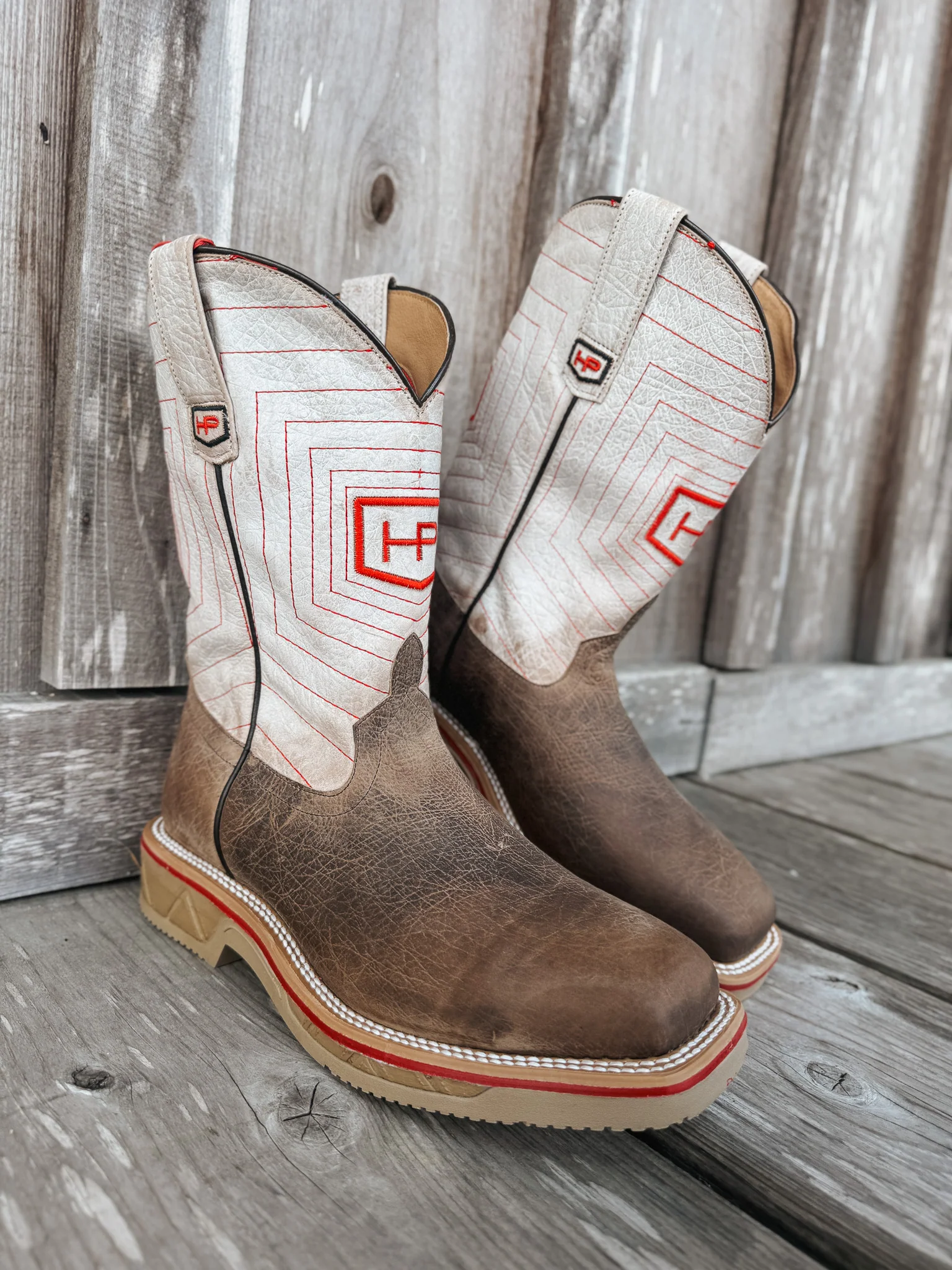 Men's Horse Power Earth Distressed Bison Steel Toe Work Boots - Image 3