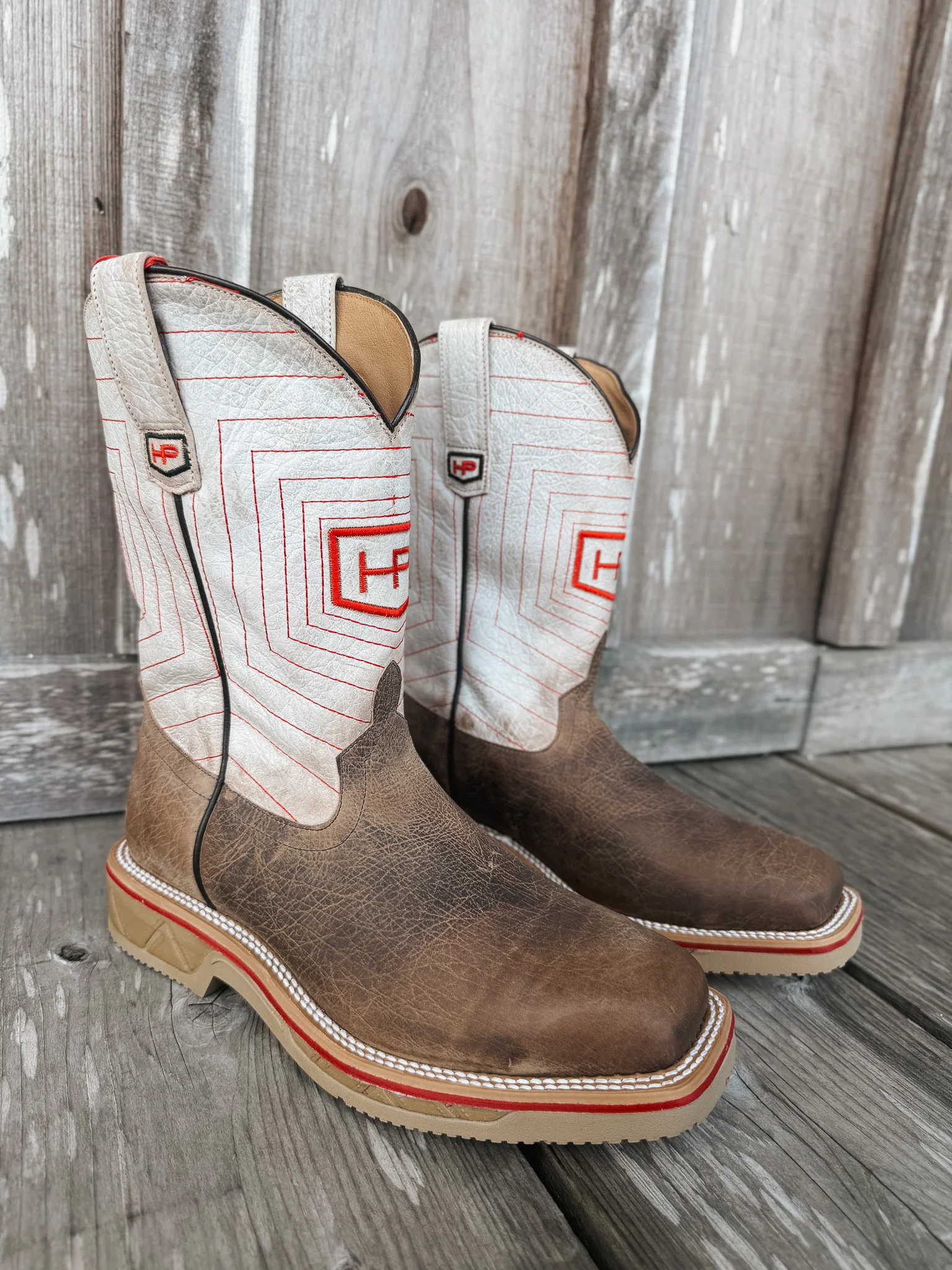 Men's Horse Power Earth Distressed Bison Steel Toe Work Boots - Image 5