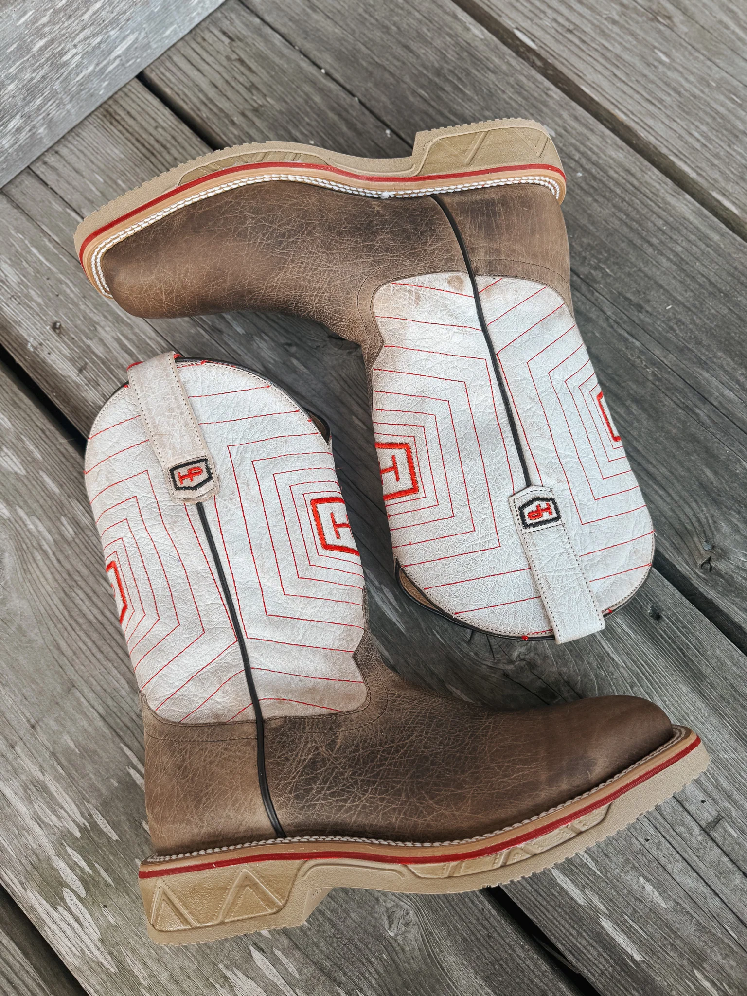Men's Horse Power Earth Distressed Bison Steel Toe Work Boots - Image 6