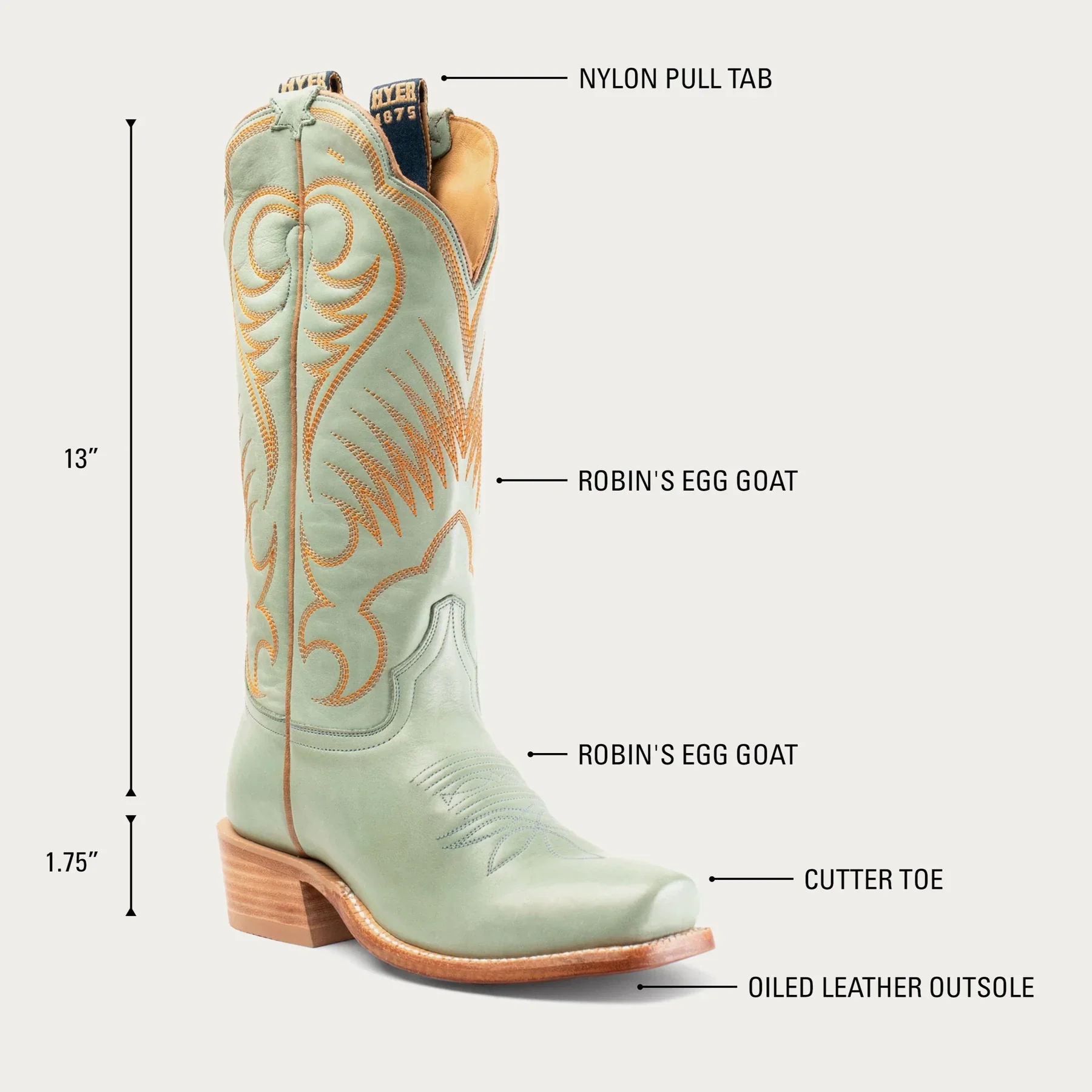 Women's Hyer Leawood Robin's Egg Boots - Image 12