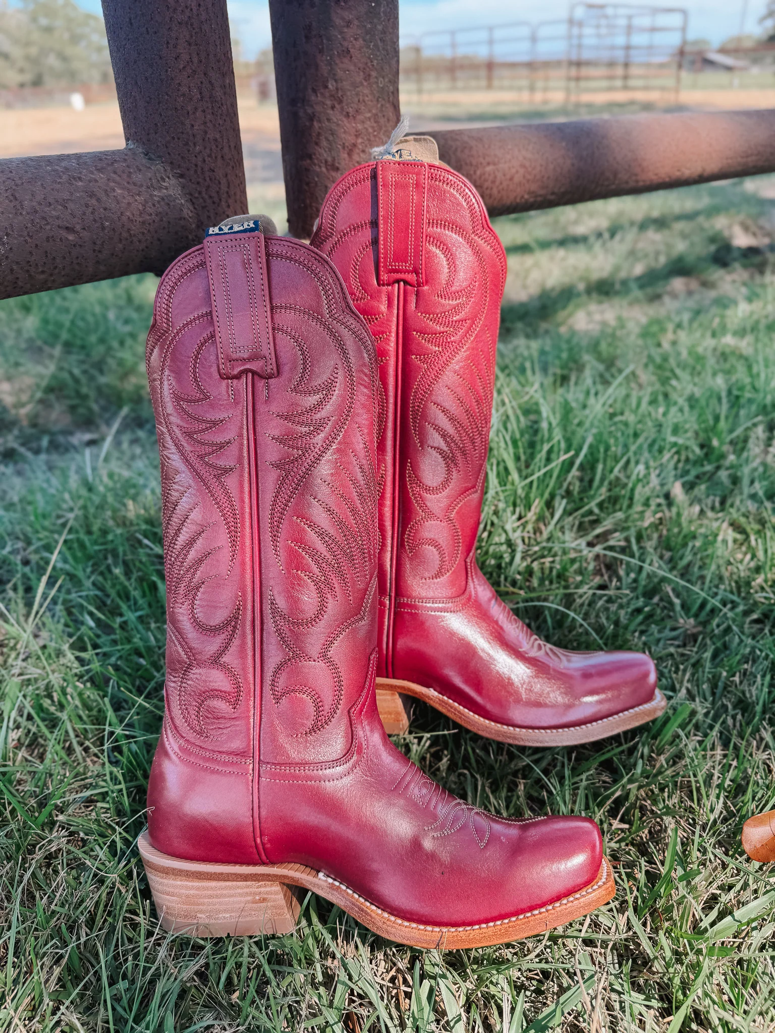 Women's Hyer 13" Leawood Red Boots - Image 12