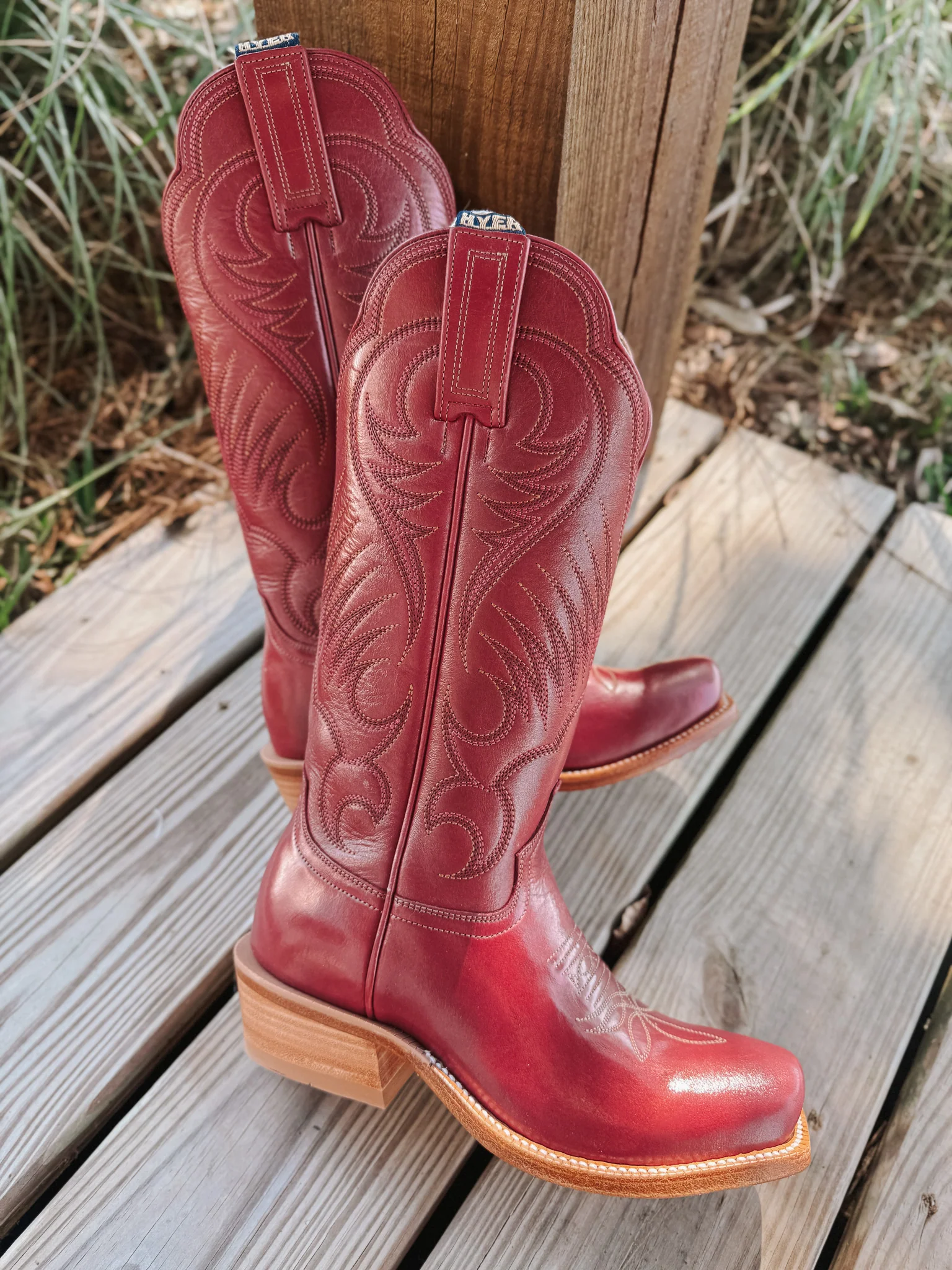Women's Hyer 13" Leawood Red Boots - Image 4
