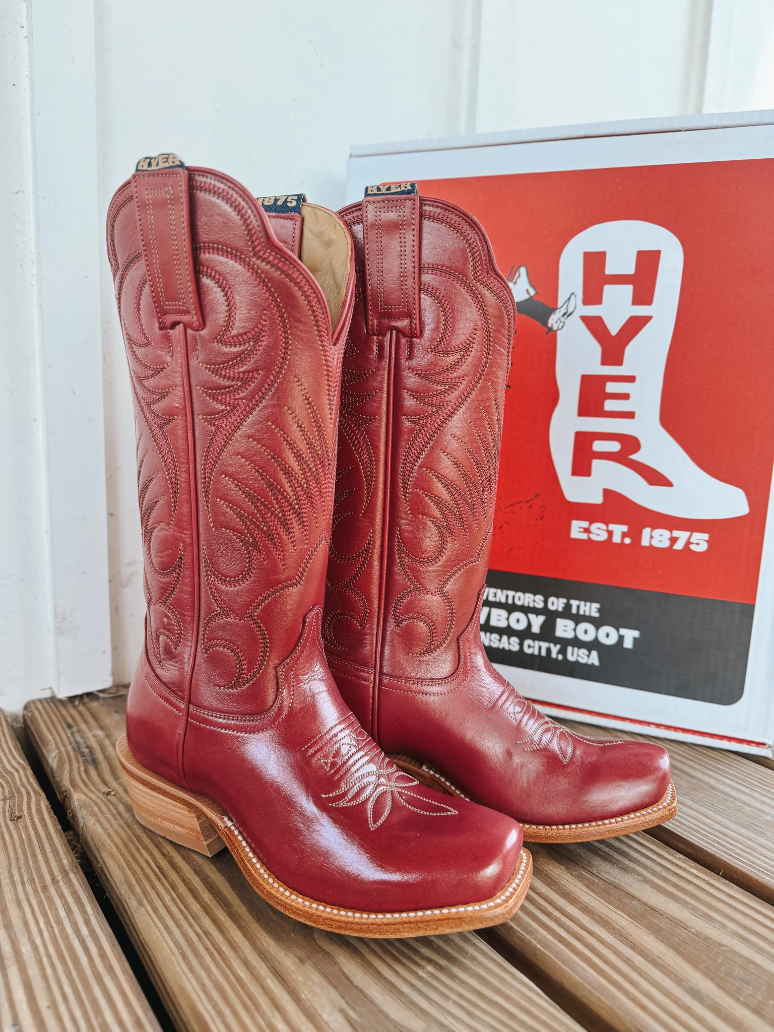 Women's Hyer 13" Leawood Red Boots - Image 5