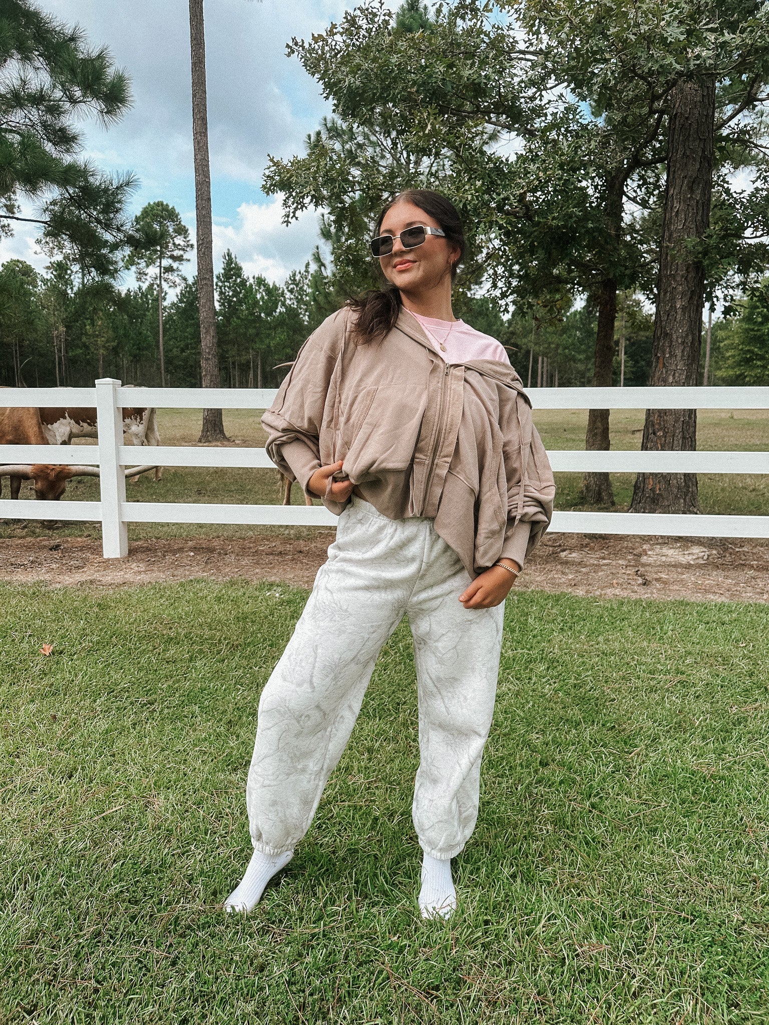 Cool Breeze Oversized Jacket in Taupe - Image 8