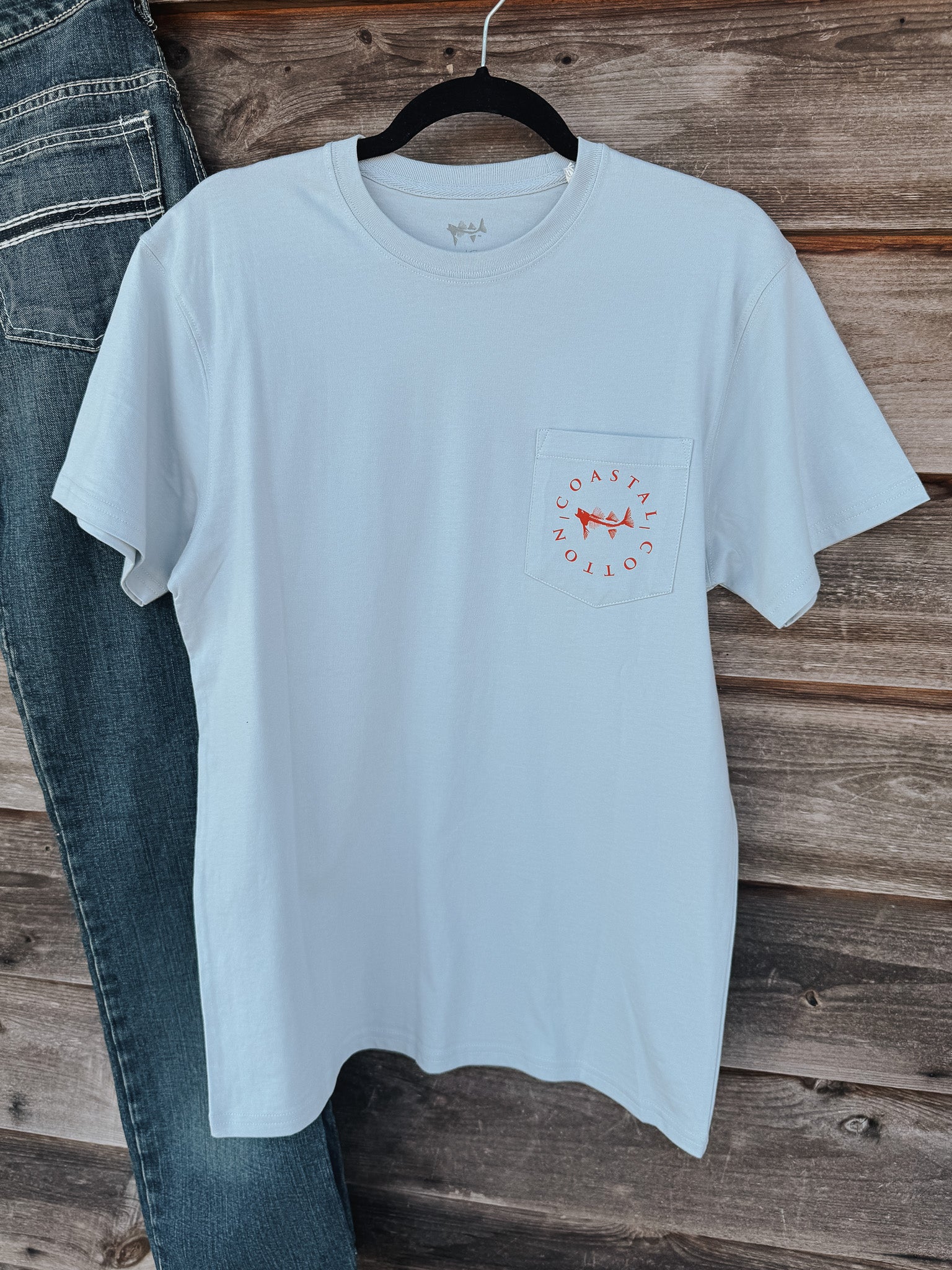 Coastal Cotton Duck Stamp T-Shirt in Dawn Grey - Image 2