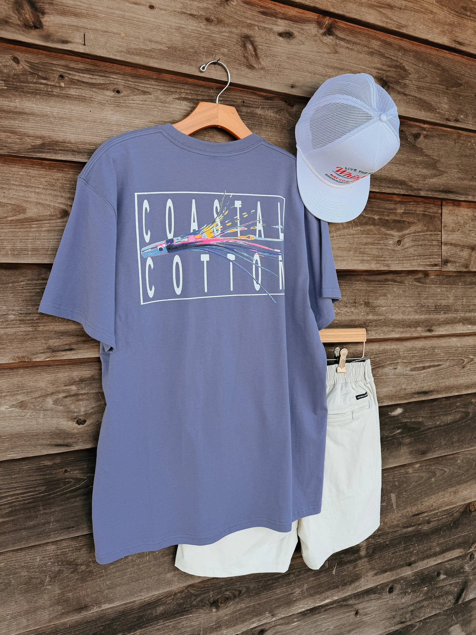 Men's Coastal Cotton Lure T-Shirt - Marlin - Image 3