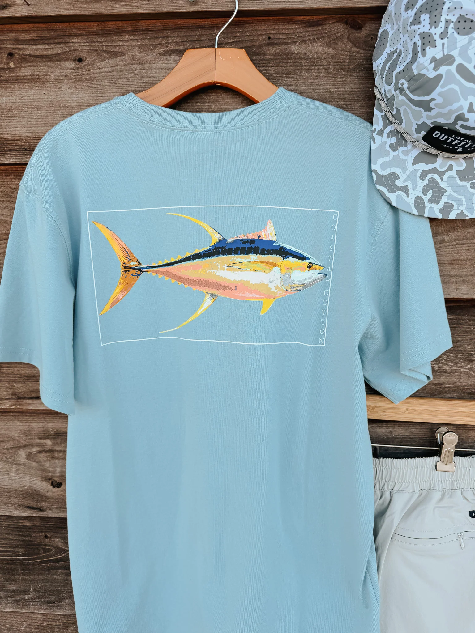 Men's Coastal Cotton Tuna T-Shirt - Ether - Image 4