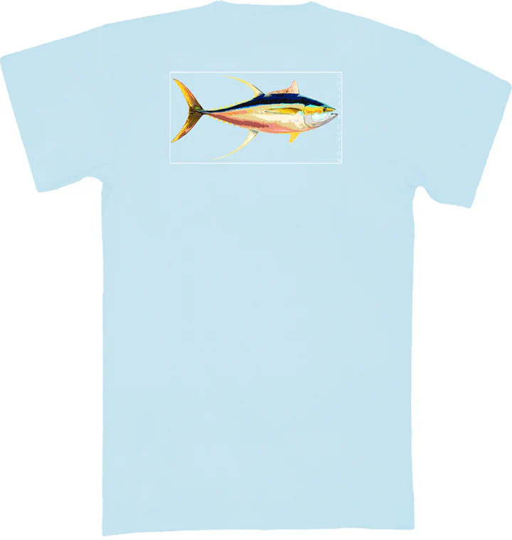 Men's Coastal Cotton Tuna T-Shirt - Ether - Image 6