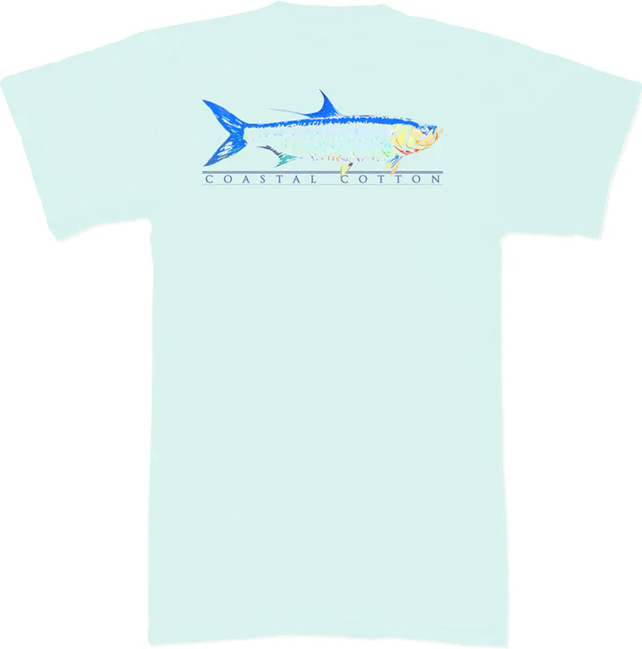 Men's Coastal Cotton Tarpon T-Shirt - Reef - Image 6
