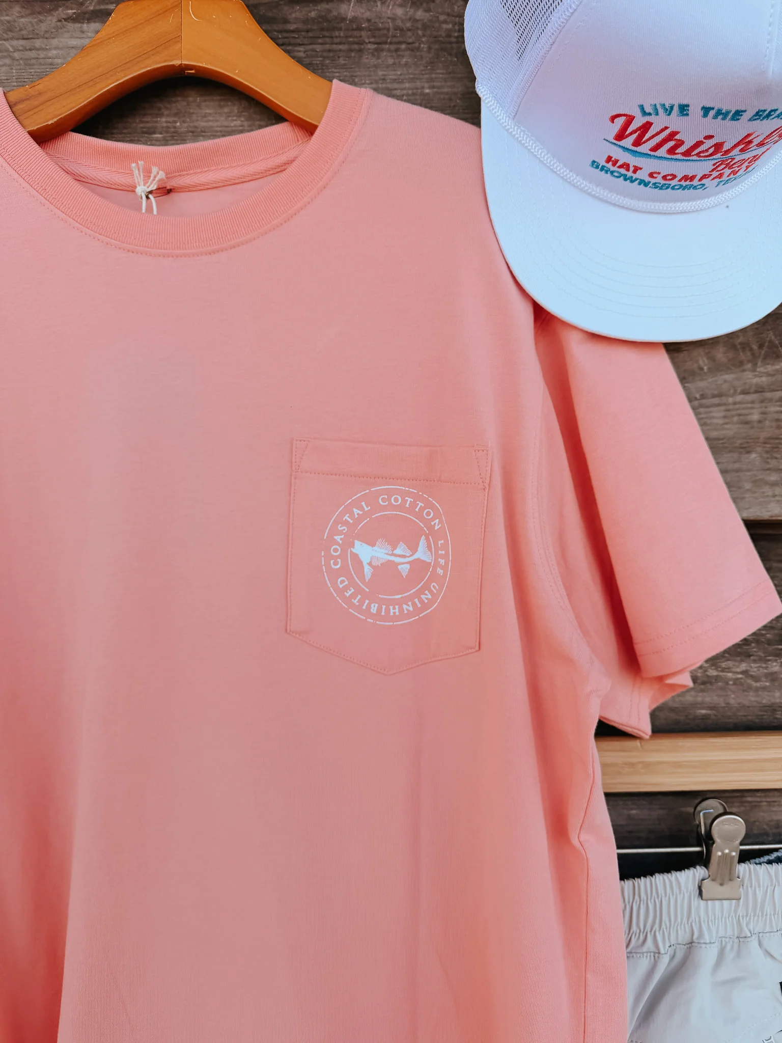 Men's Coastal Cotton Wahoo T-Shirt - Watermelon - Image 2