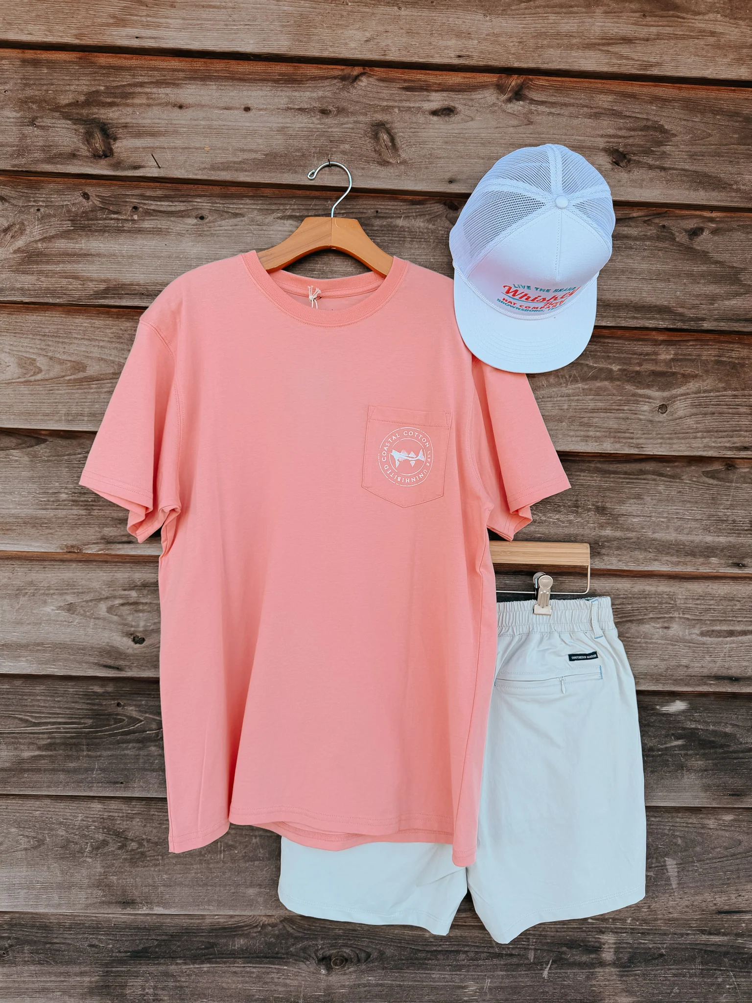 Men's Coastal Cotton Wahoo T-Shirt - Watermelon - Image 4