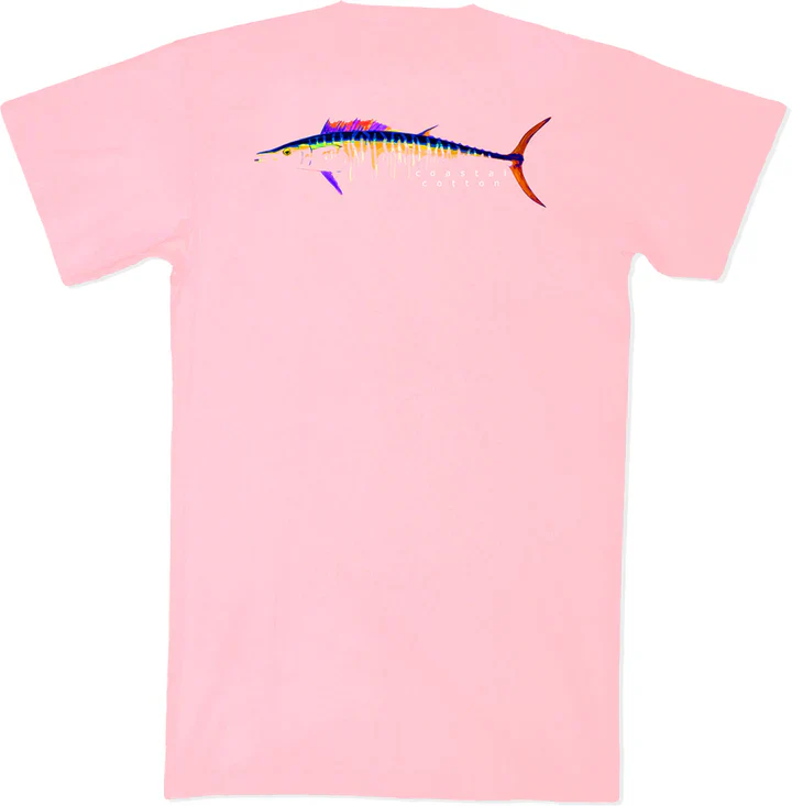 Men's Coastal Cotton Wahoo T-Shirt - Watermelon - Image 6