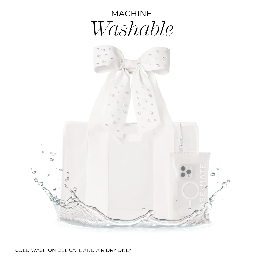 Case-Mate Bow Jelly Tote Bag - Ivory Pearl - Image 10