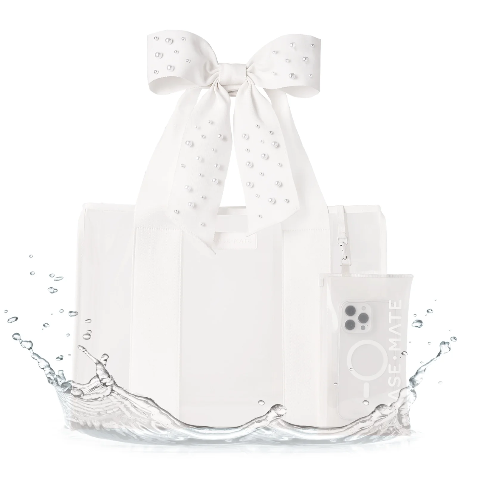 Case-Mate Bow Jelly Tote Bag - Ivory Pearl - Image 3