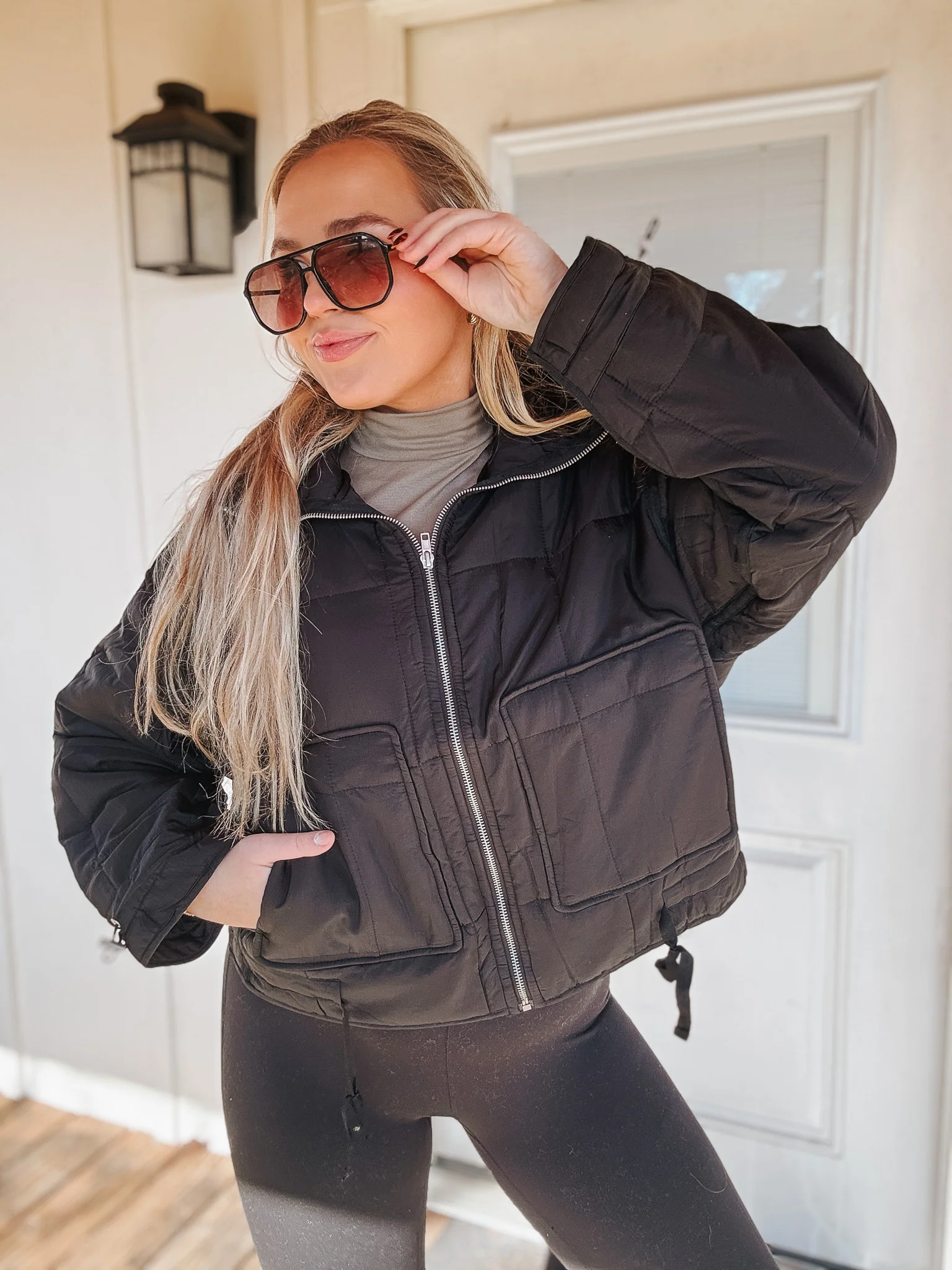 Winter Weather Black Puffer Jacket - Image 4