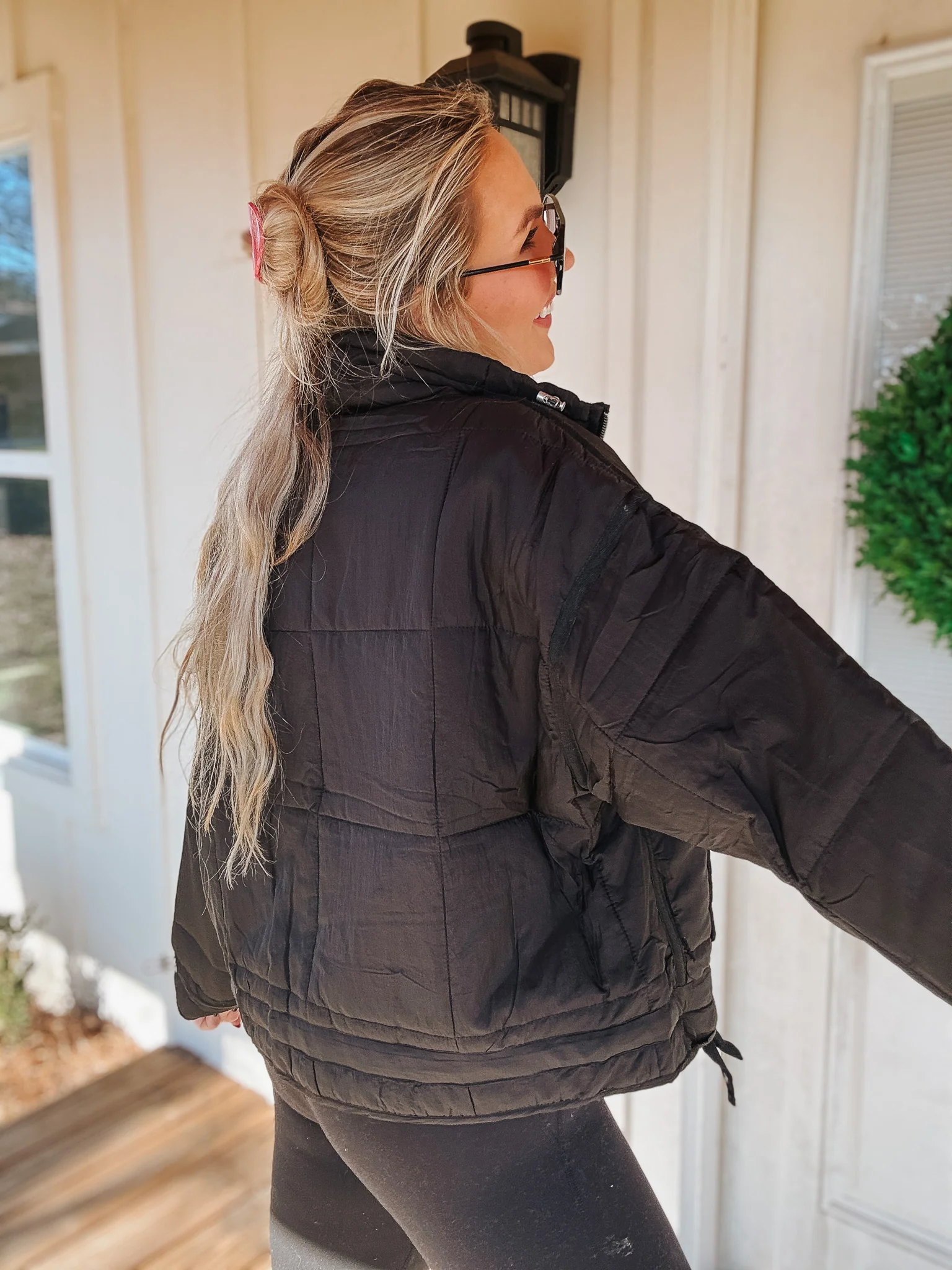 Winter Weather Black Puffer Jacket - Image 5