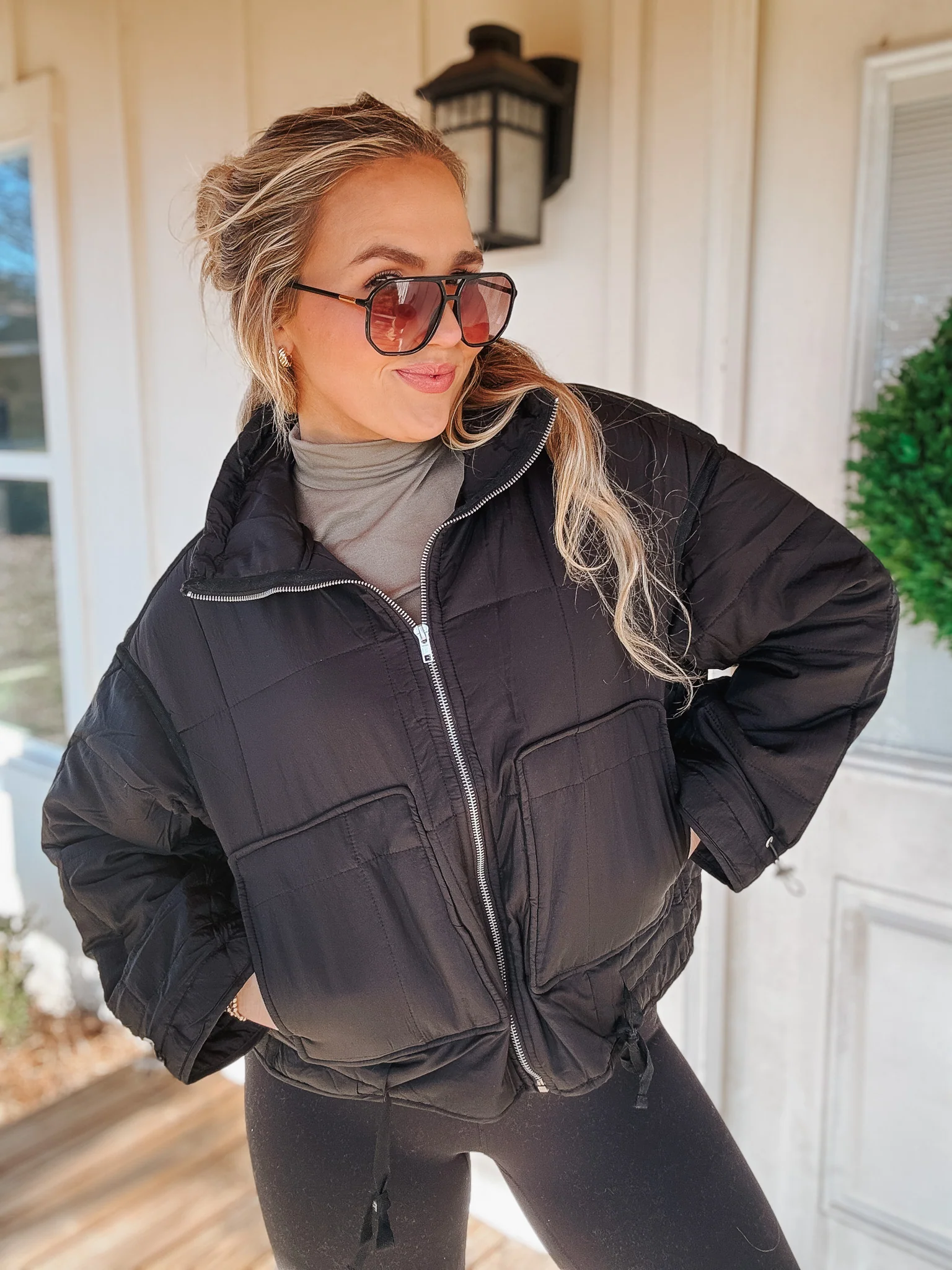 Winter Weather Black Puffer Jacket - Image 6