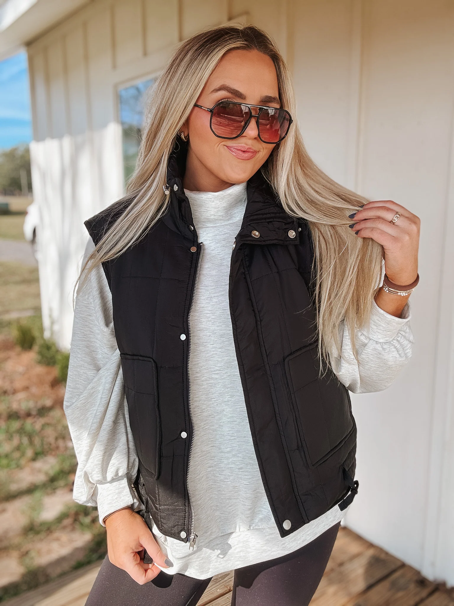 Cedar Creek Black Puffer Vest - Image 4