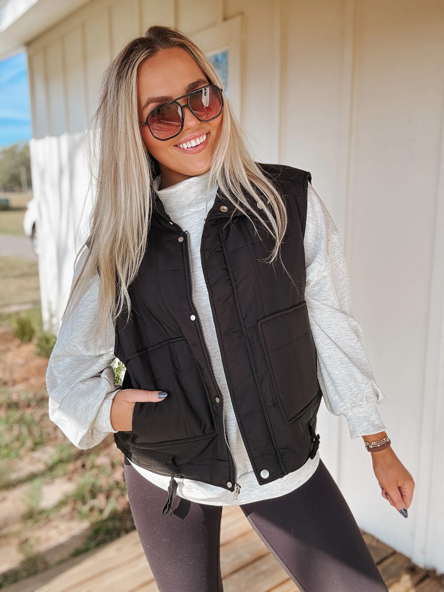 Cedar Creek Black Puffer Vest - Image 6