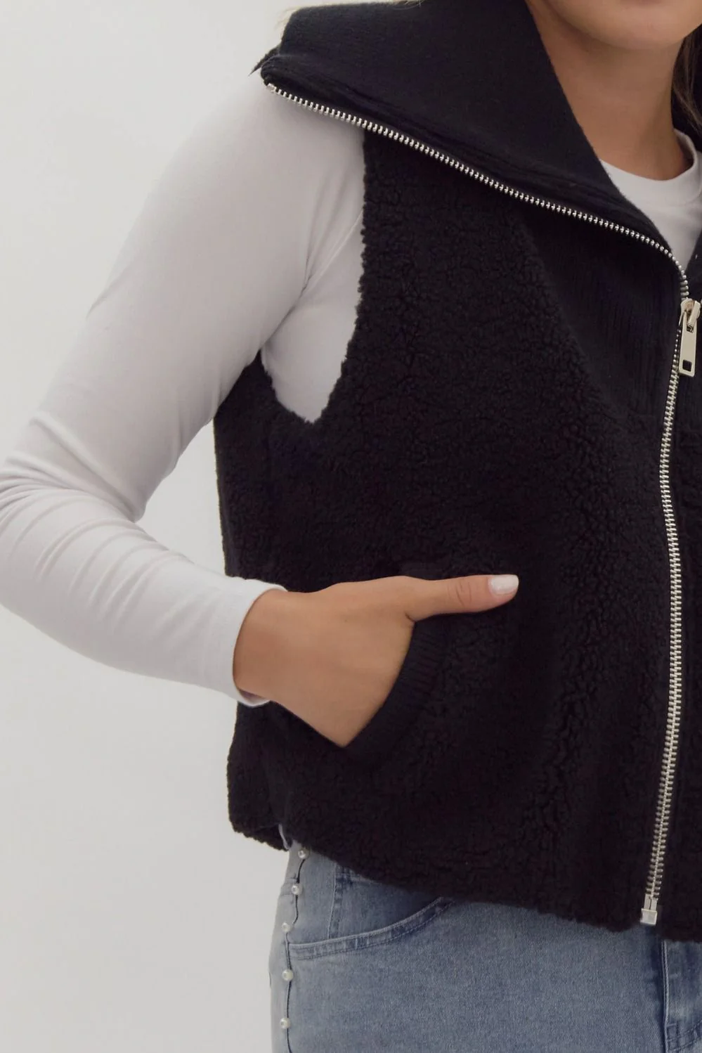 Cabin Cozy Black Vest - Image 5