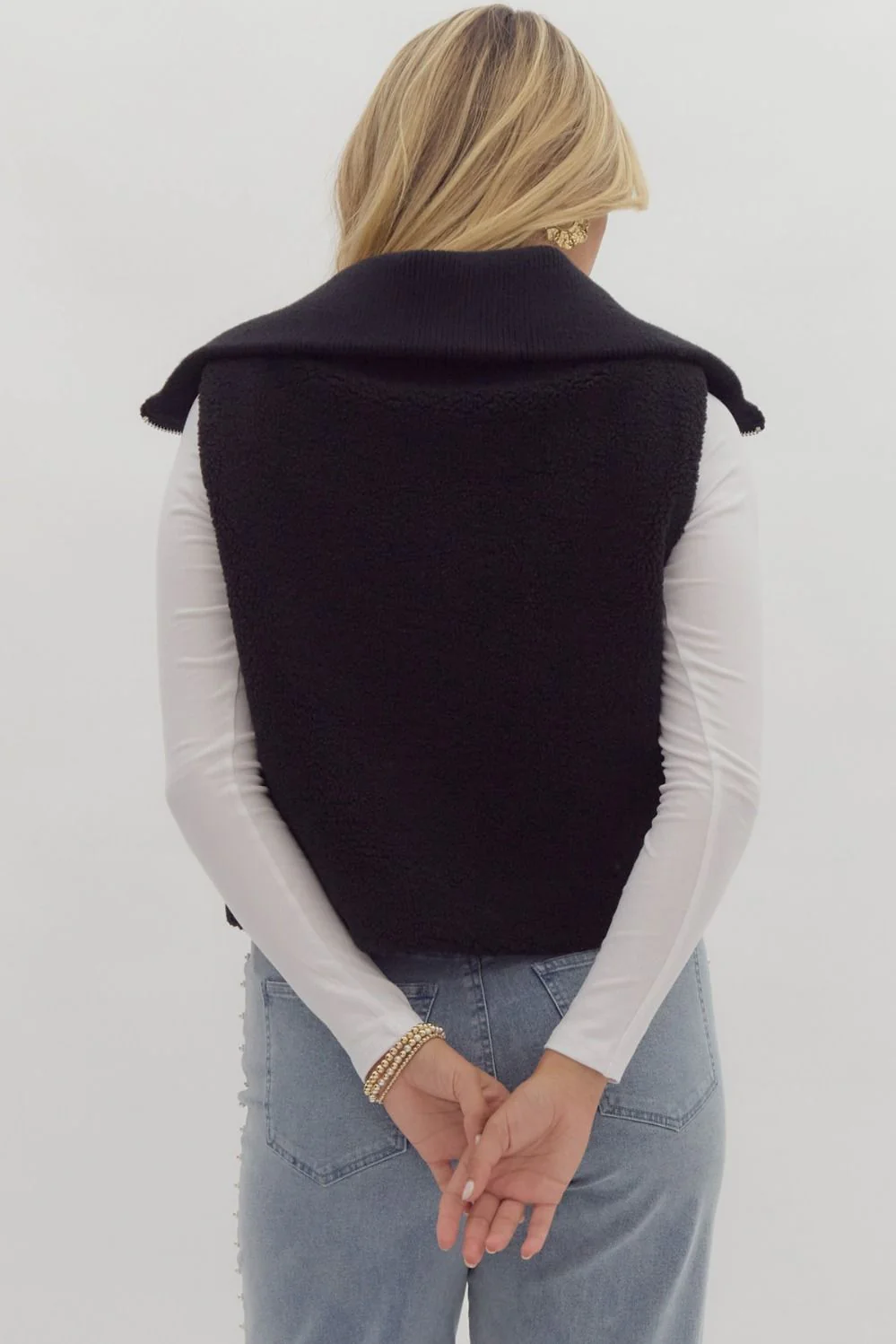 Cabin Cozy Black Vest - Image 6