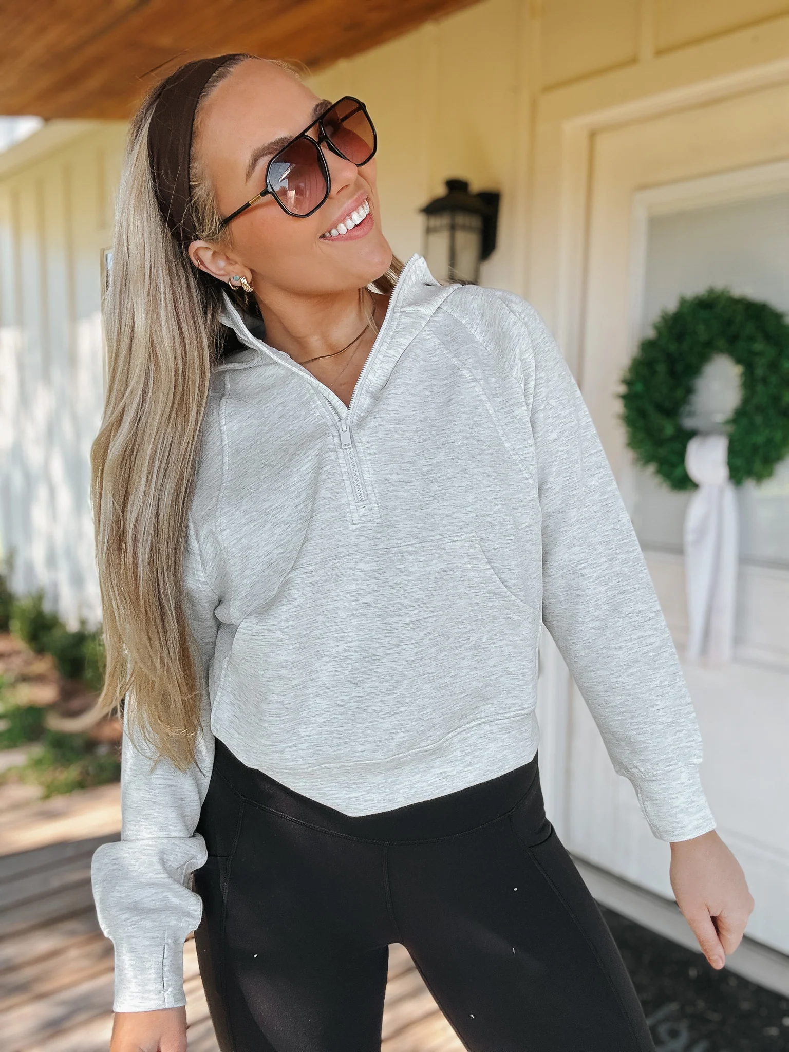 Easy Breezy Grey Scuba Hoodie - Curvy - Image 3
