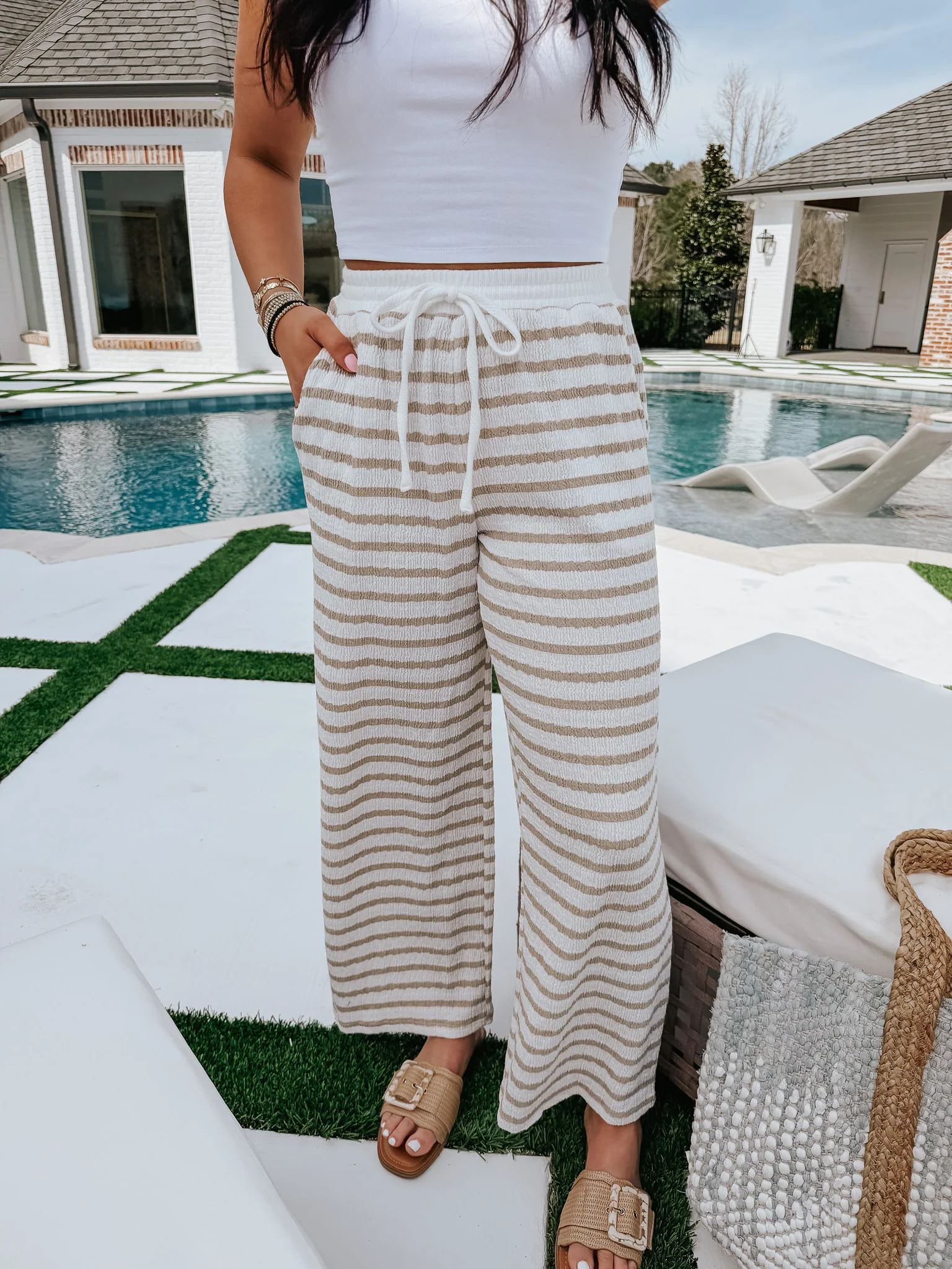 Beach House Brunch Pants in Khaki - Image 4