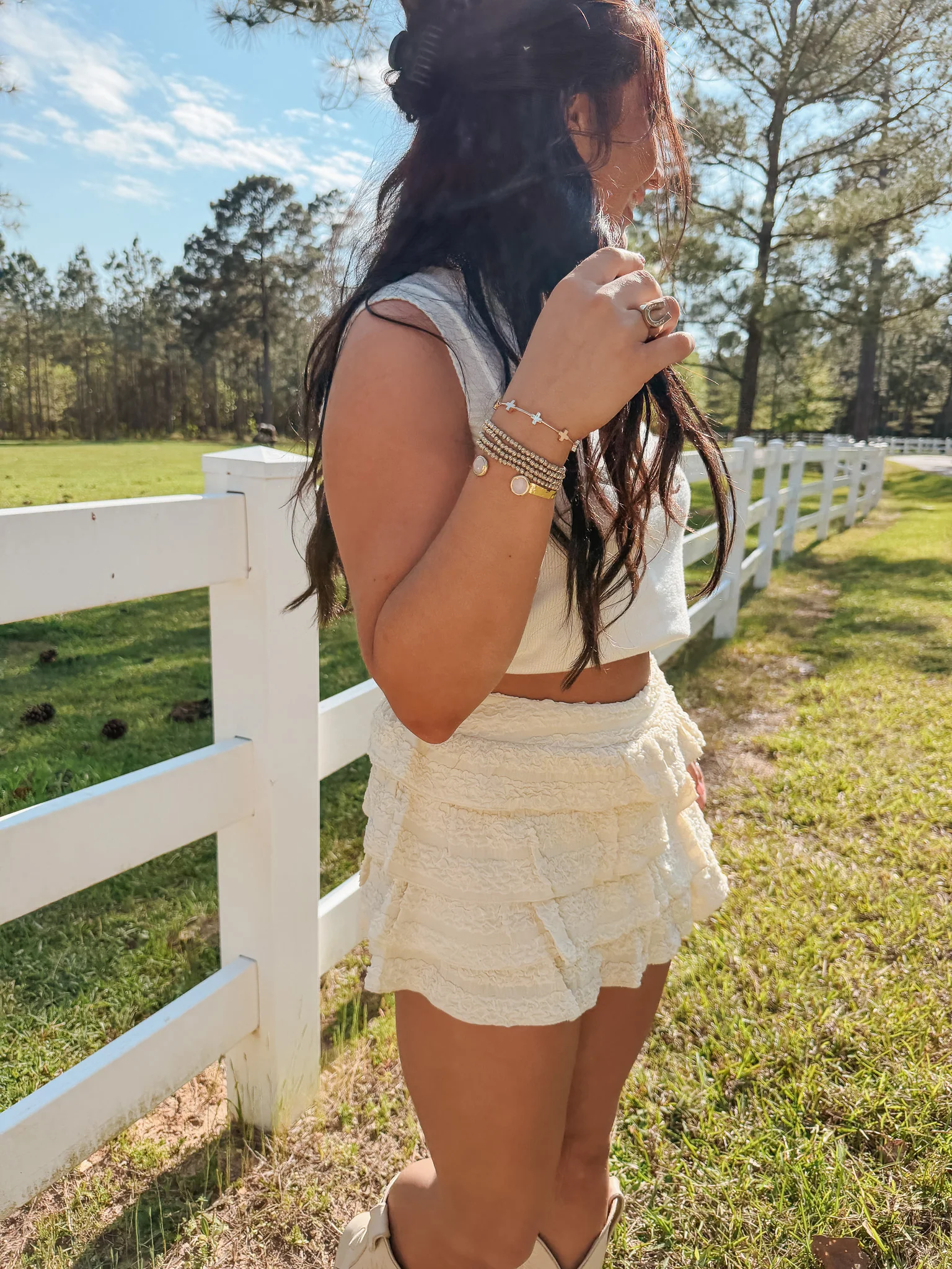 Unmistakably You Lace Ruffle Skort - Image 2