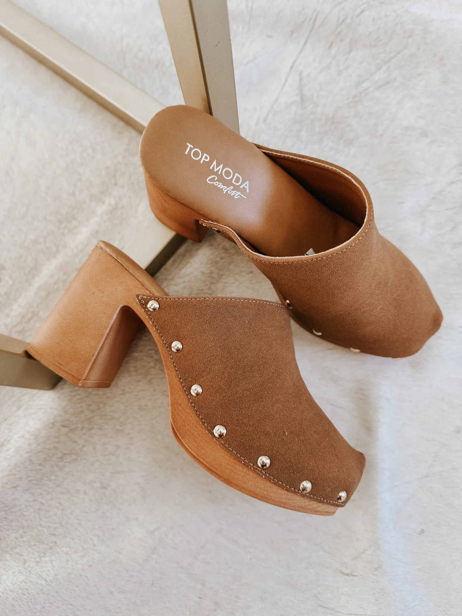 The Abbey Studded Wood Clog - Image 3
