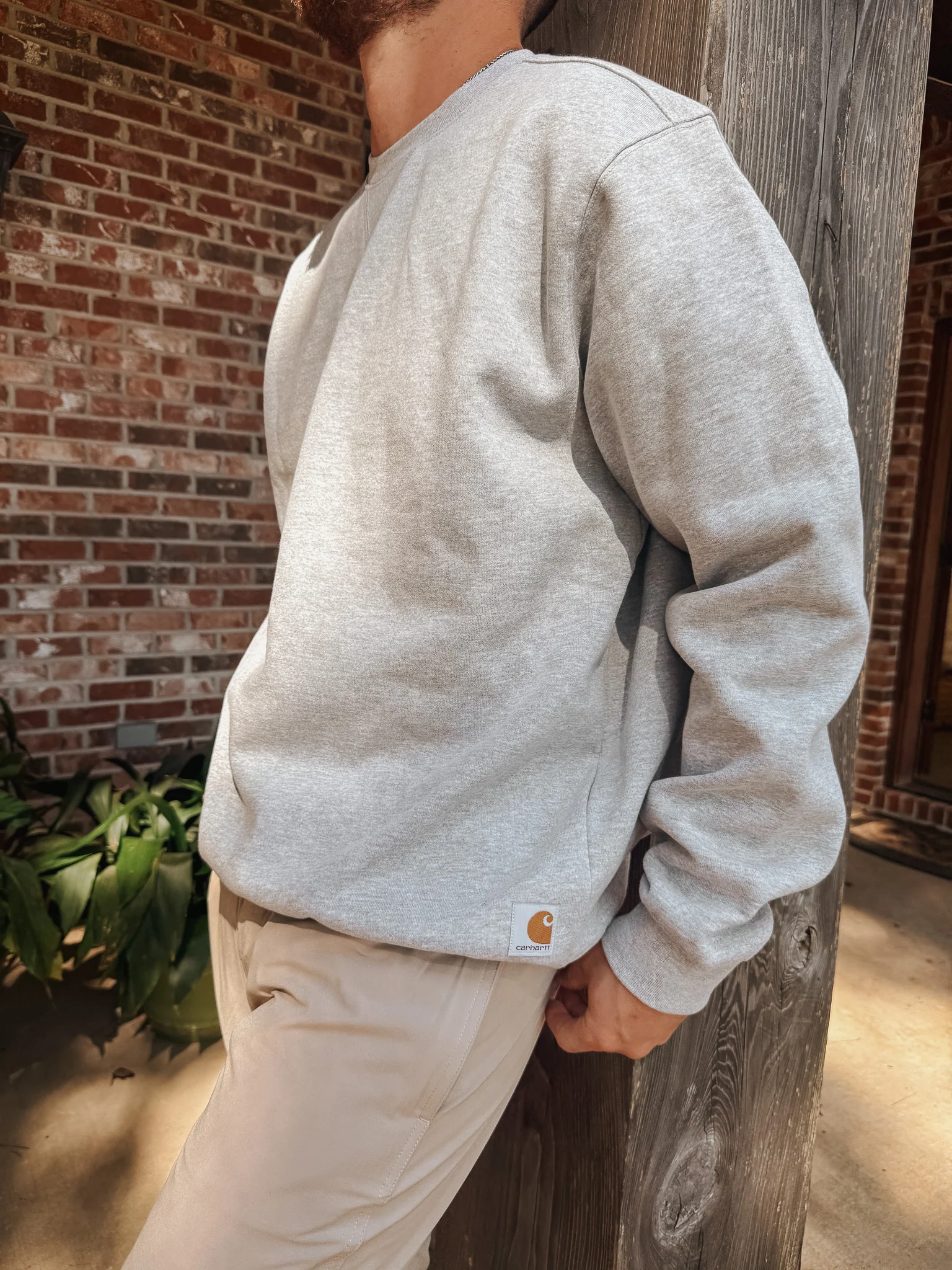 Carhartt Midweight Crew Neck Sweatshirt - Heather Grey - Image 3