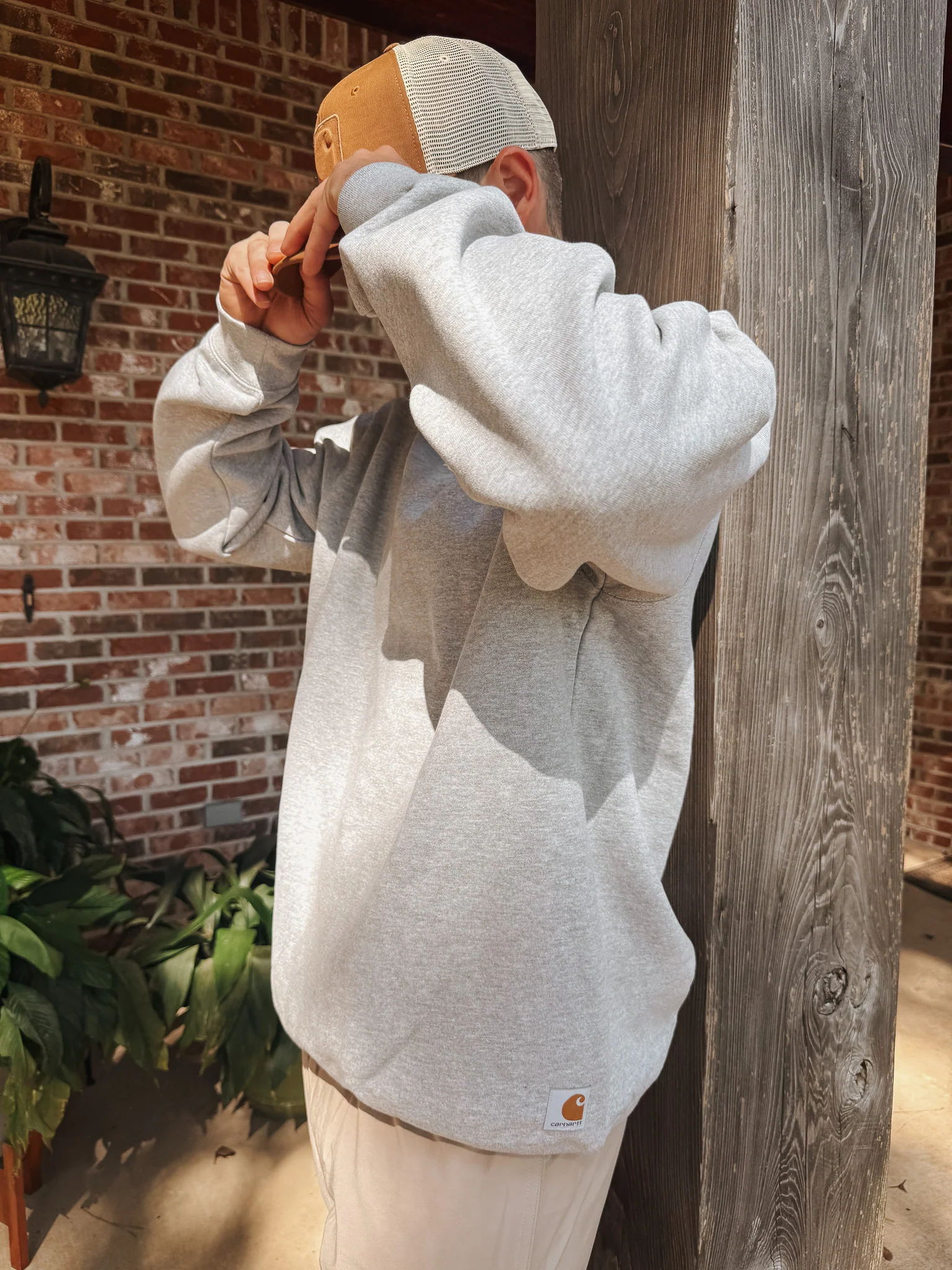 Carhartt Midweight Crew Neck Sweatshirt - Heather Grey - Image 4