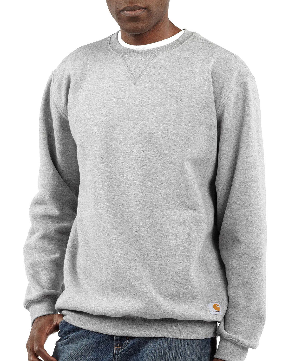 Carhartt Midweight Crew Neck Sweatshirt - Heather Grey - Image 5