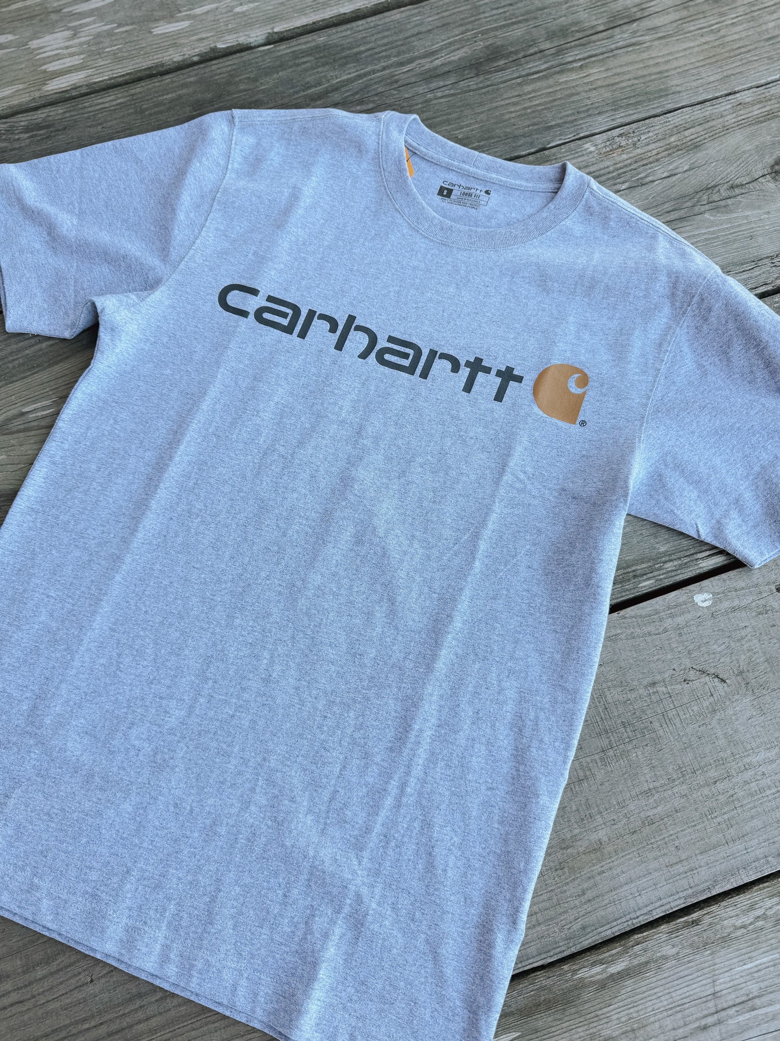Carhartt Loose Fit Heavyweight Short-Sleeve Logo Graphic T-Shirt - Image 6