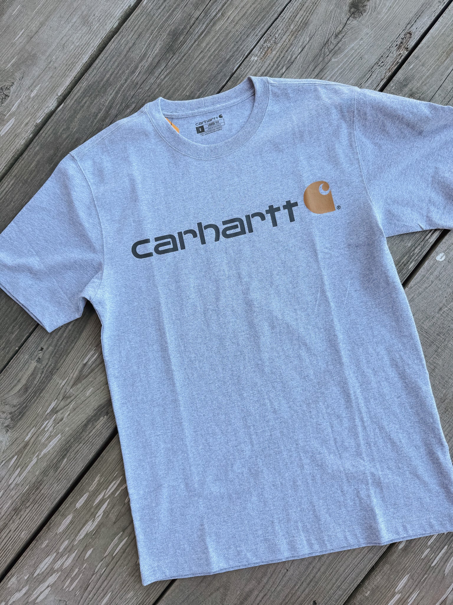 Carhartt Loose Fit Heavyweight Short-Sleeve Logo Graphic T-Shirt - Image 7