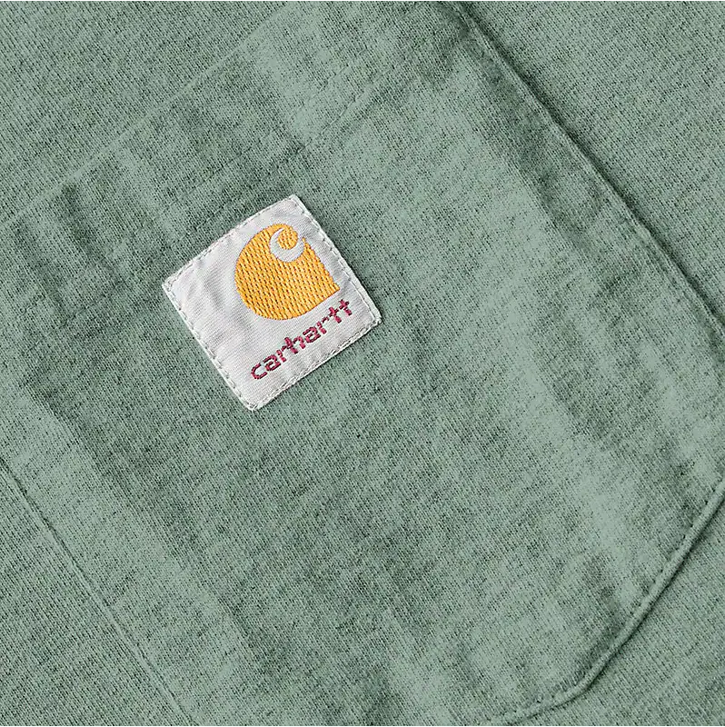 Carhartt K87 Loose Fit T-Shirt in Green Slate Heather - Image 4
