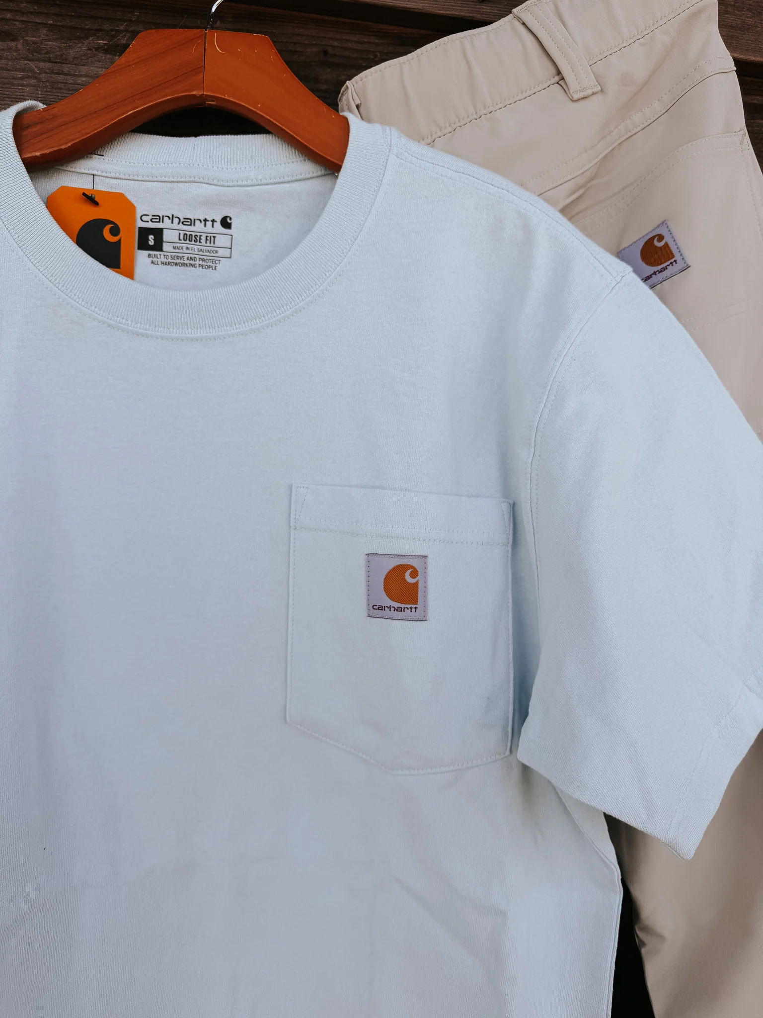 Carhartt Men's K87 Loose Fit T-Shirt in Early Fog - Image 2