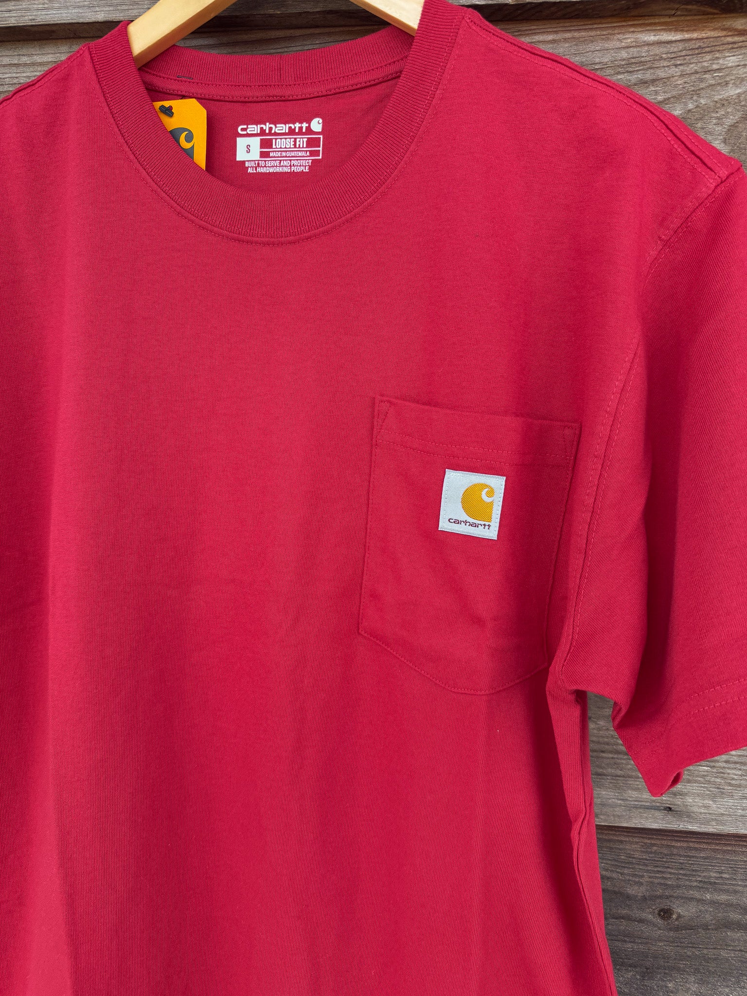 Carhartt Loose Fit Heavyweight Pocket T-Shirt in Industry Red - Image 2