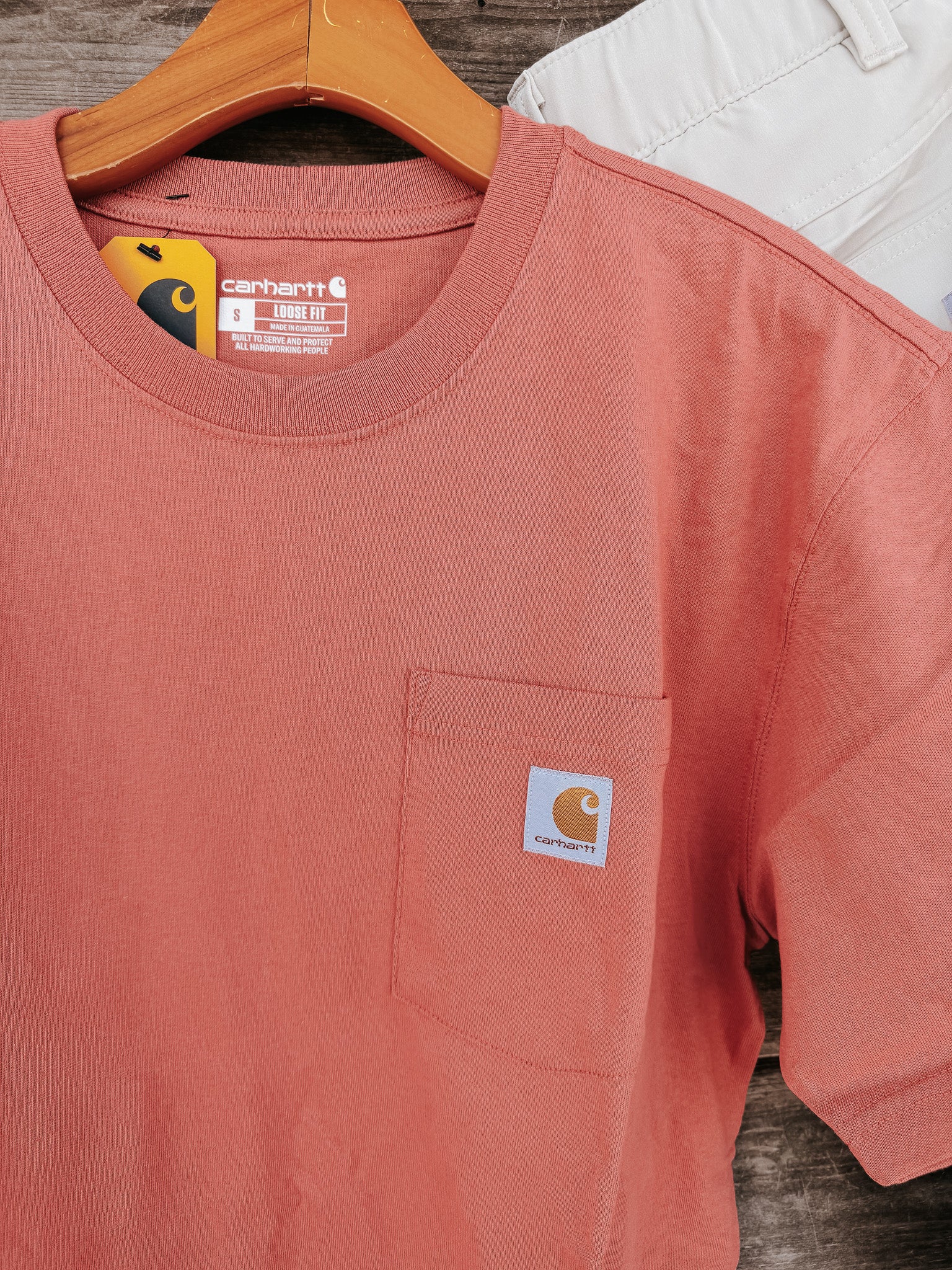 Men's Iconic K87 Loose Fit Pocket T-Shirt in Light Amber - Image 2
