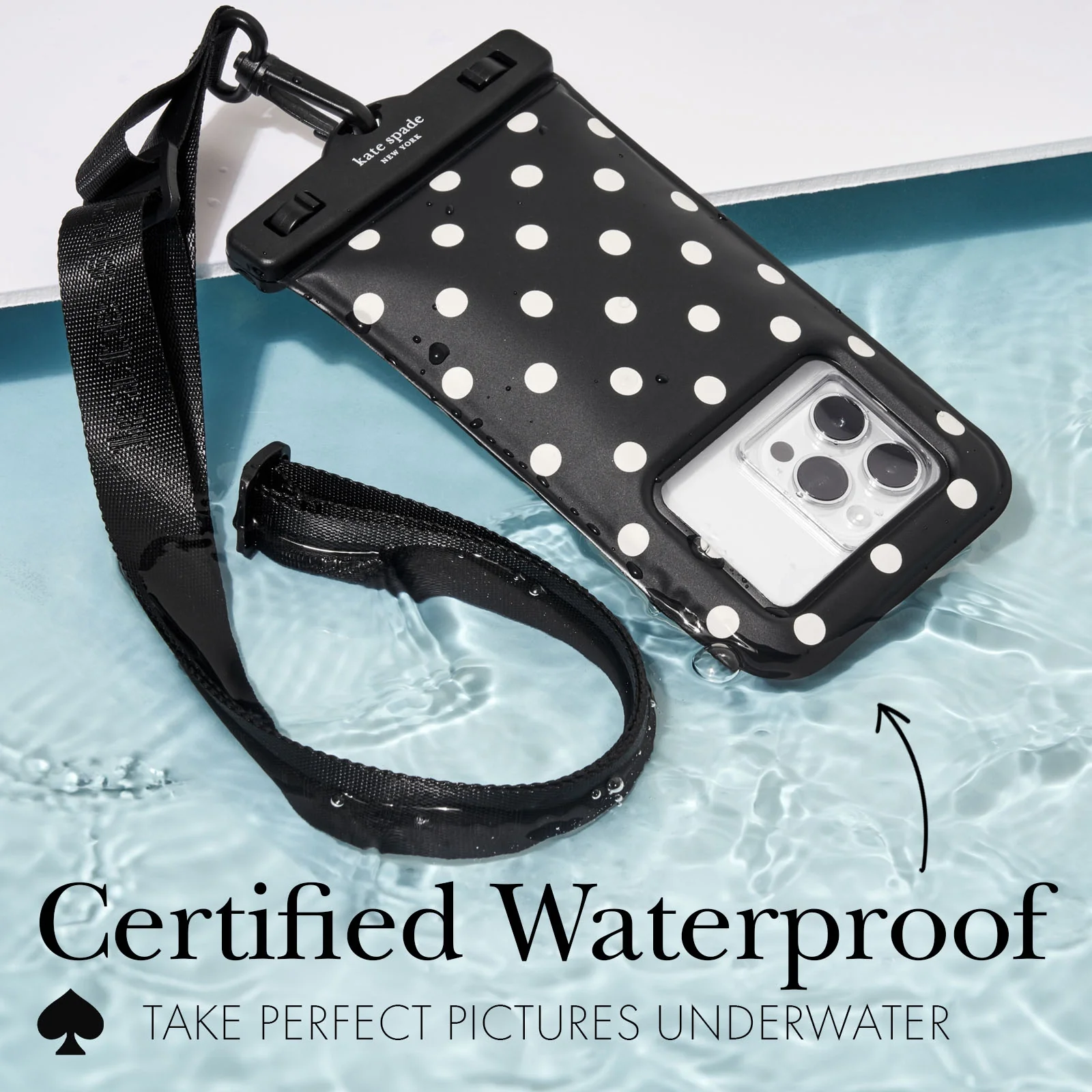 Kate Spade Waterproof Phone Pouch - Polka Dot - Image 10