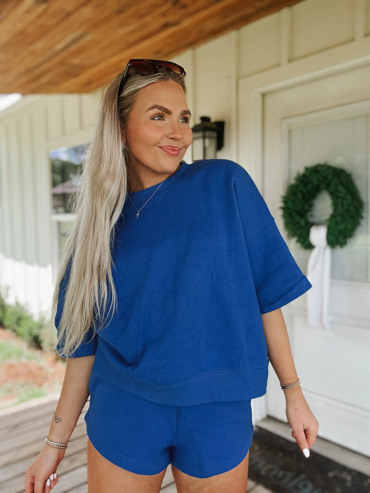 Comfort in Malibu Sweat Set in Royal Blue - Image 2