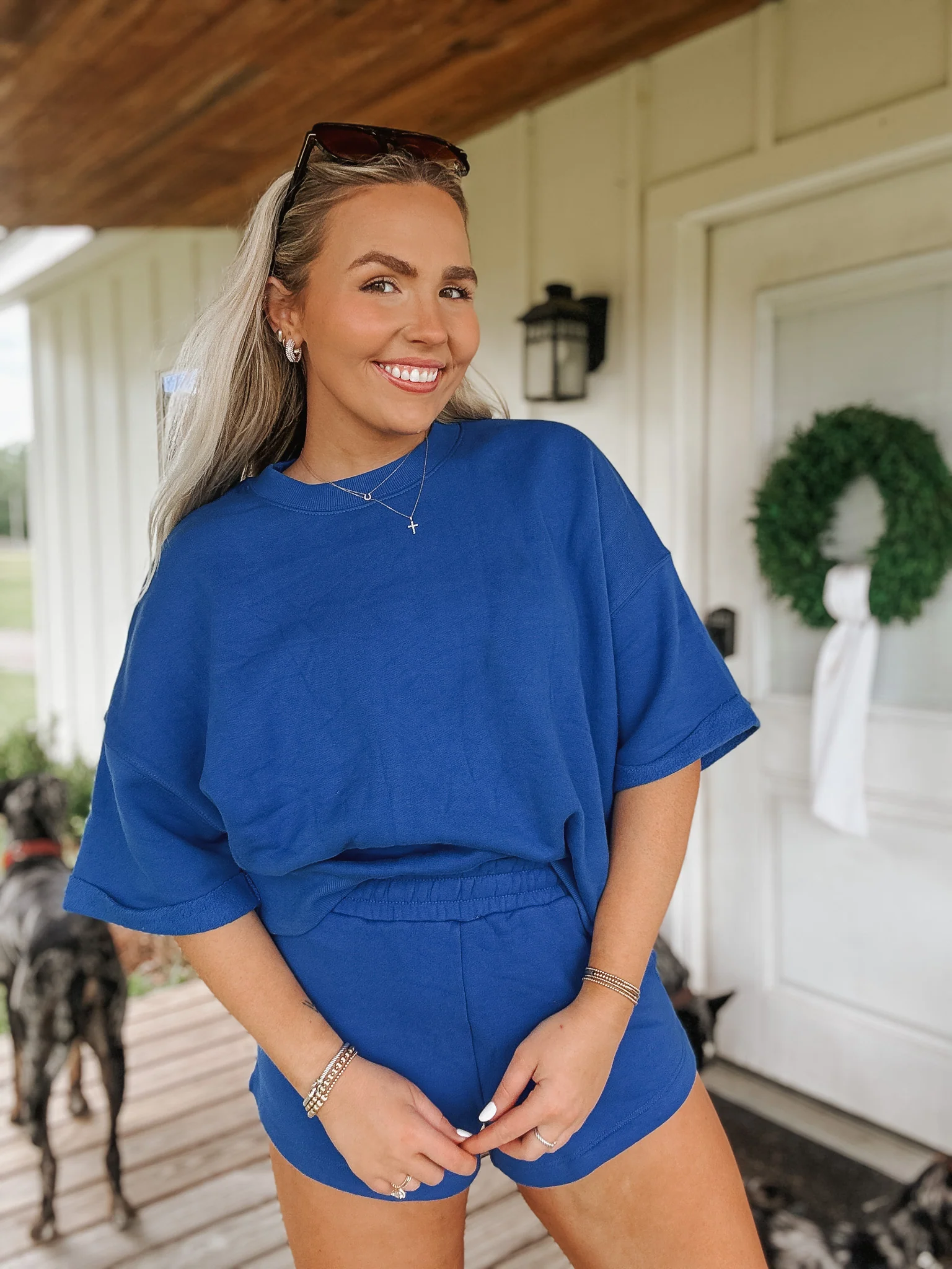 Comfort in Malibu Sweat Set in Royal Blue - Image 3