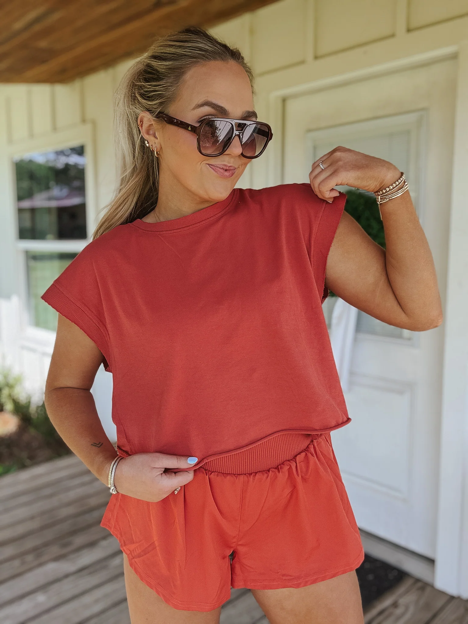 The Swift Shorts in Brick Red - Image 6