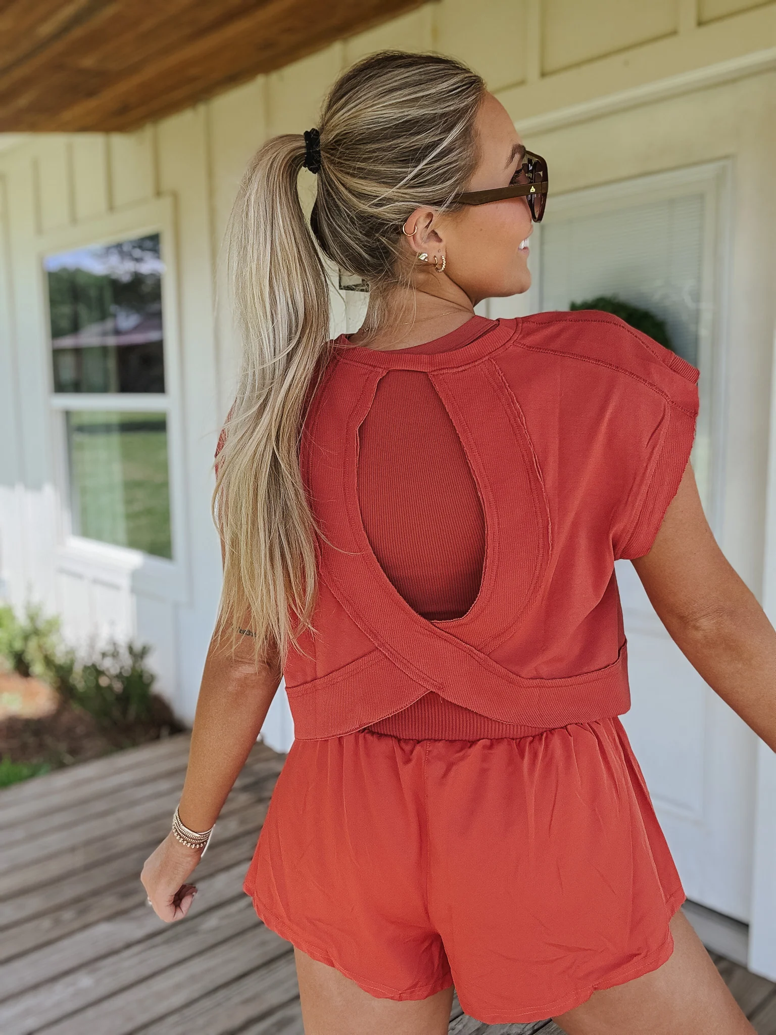 The Swift Shorts in Brick Red - Image 9